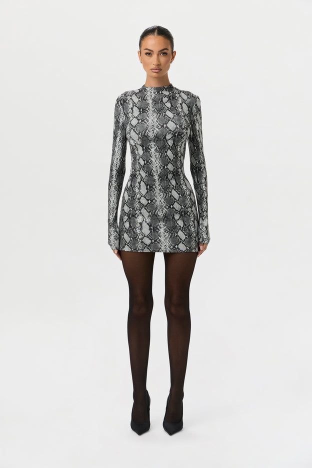 Naked Print Mini Dress