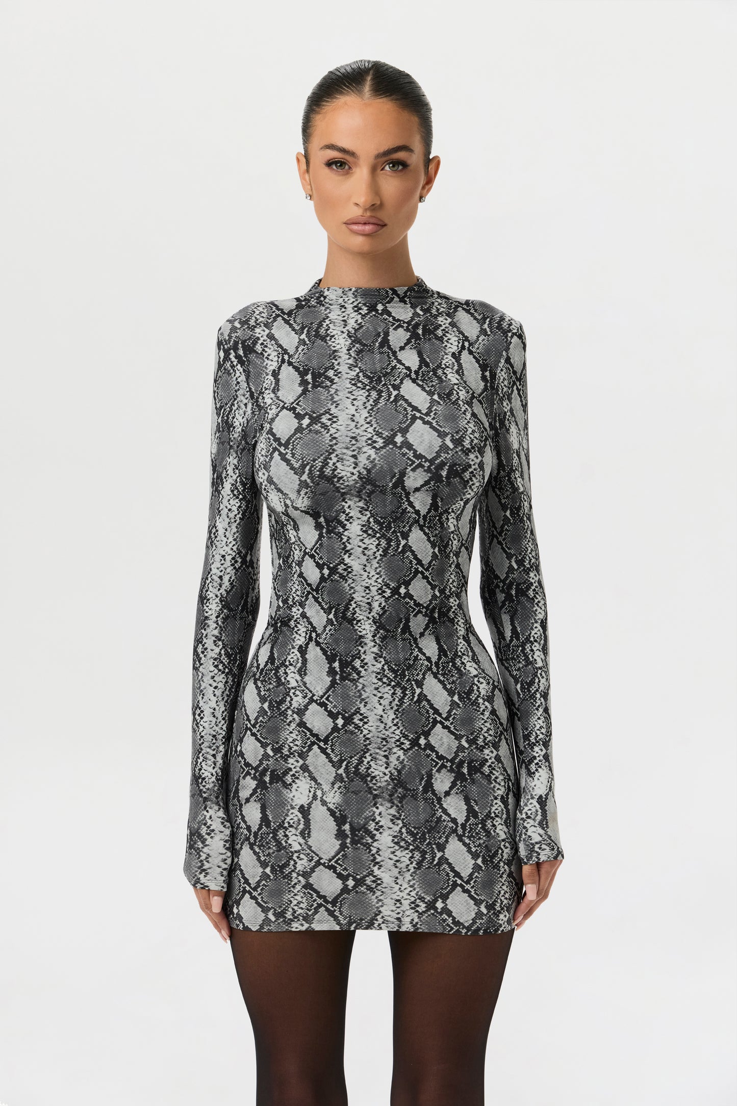 Naked Print Mini Dress