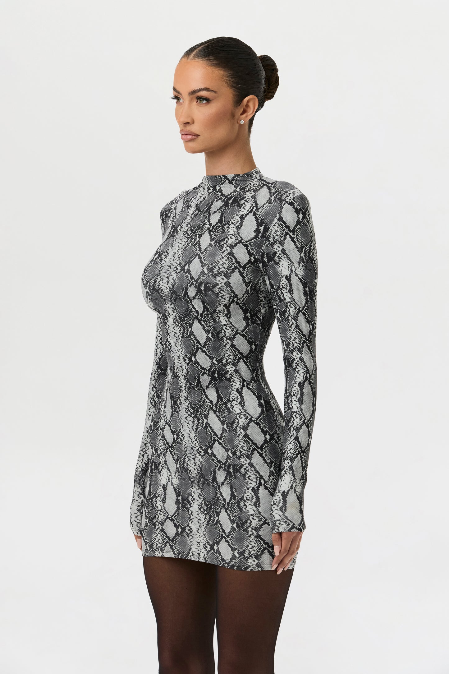 Naked Print Mini Dress