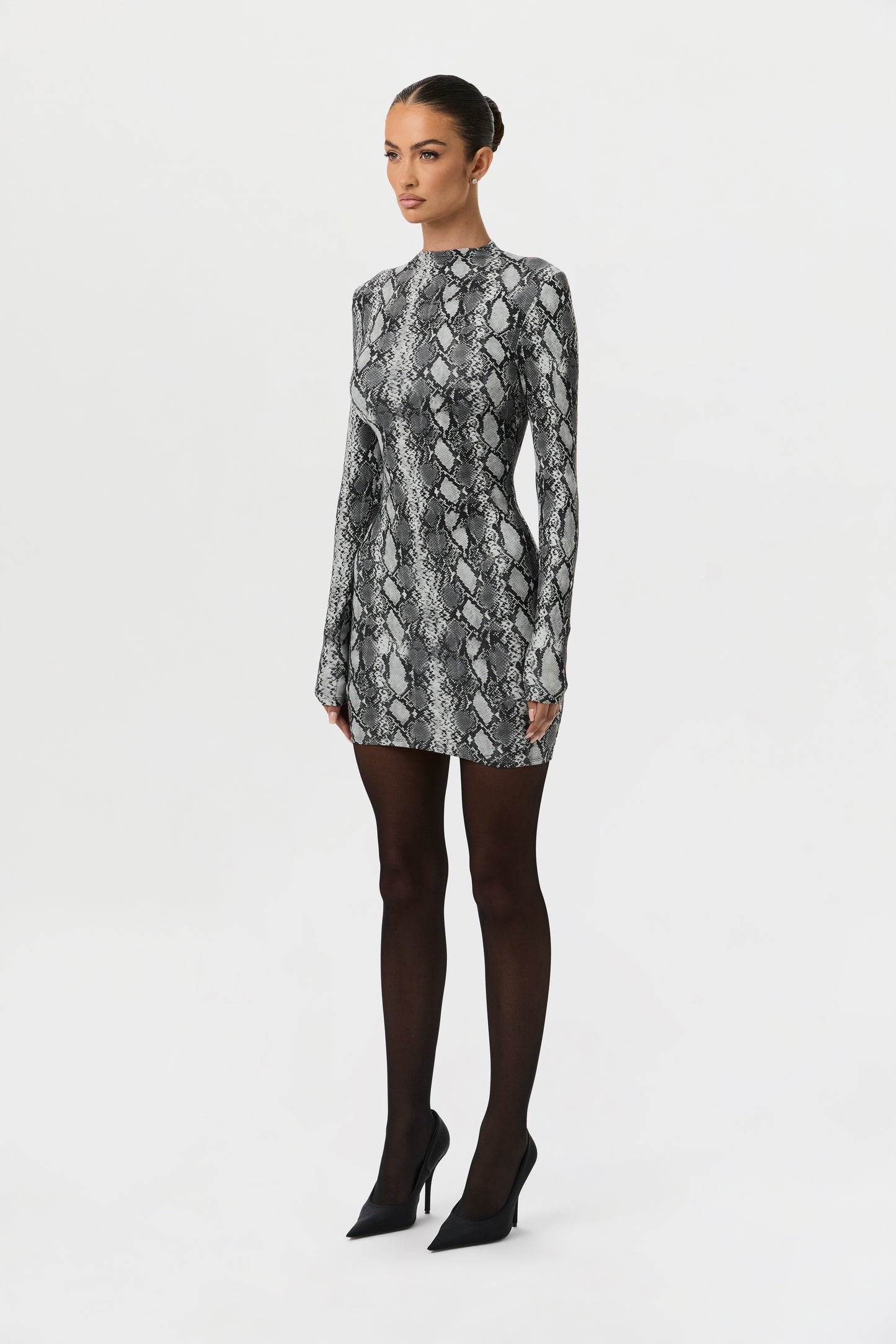 Naked Print Mini Dress