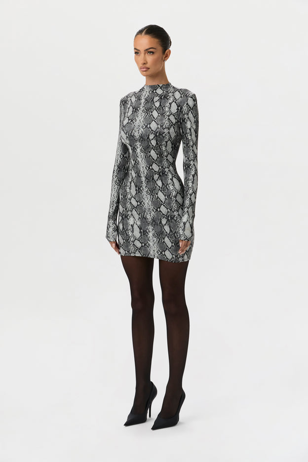 Naked Print Mini Dress