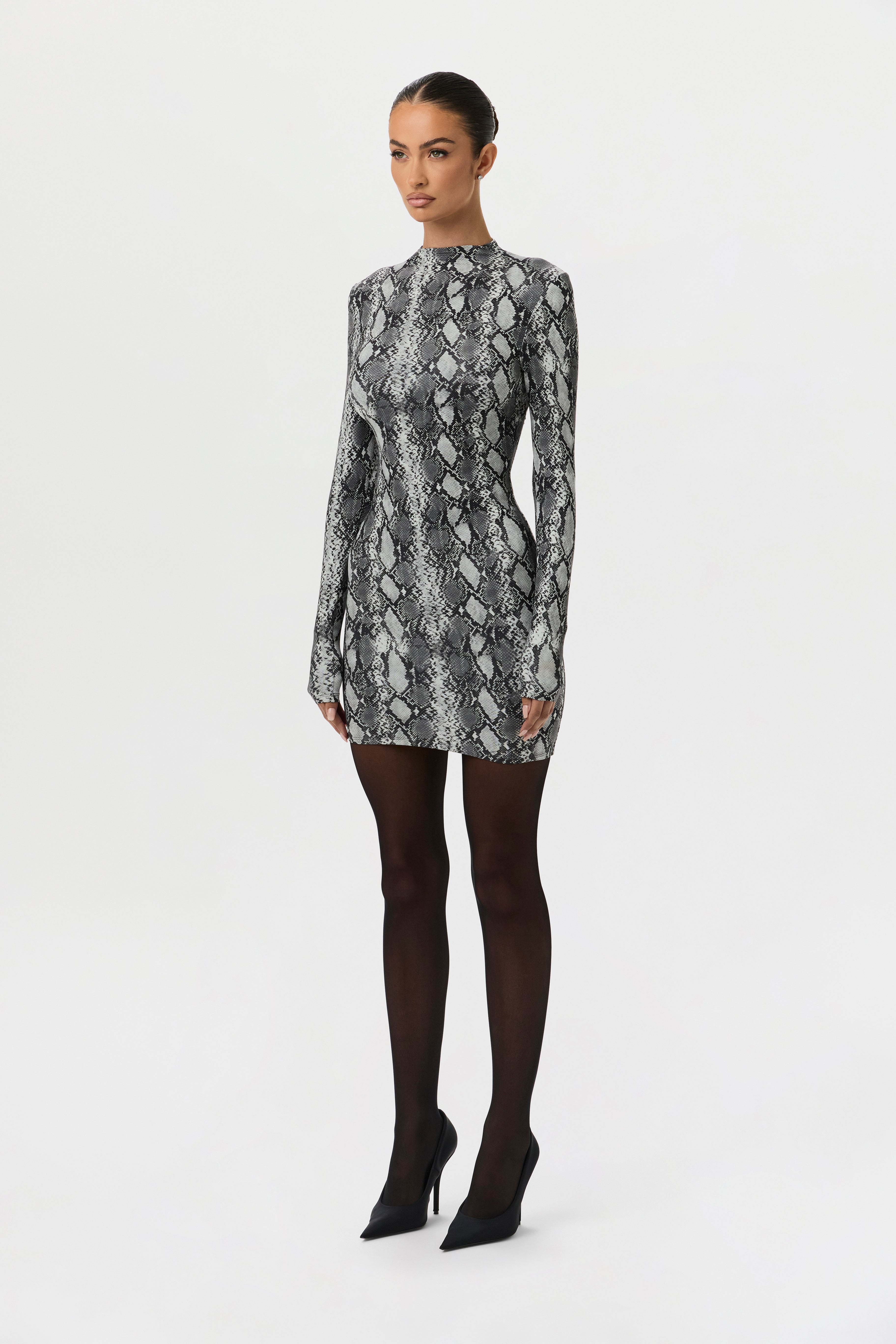 Naked Print Mini Dress