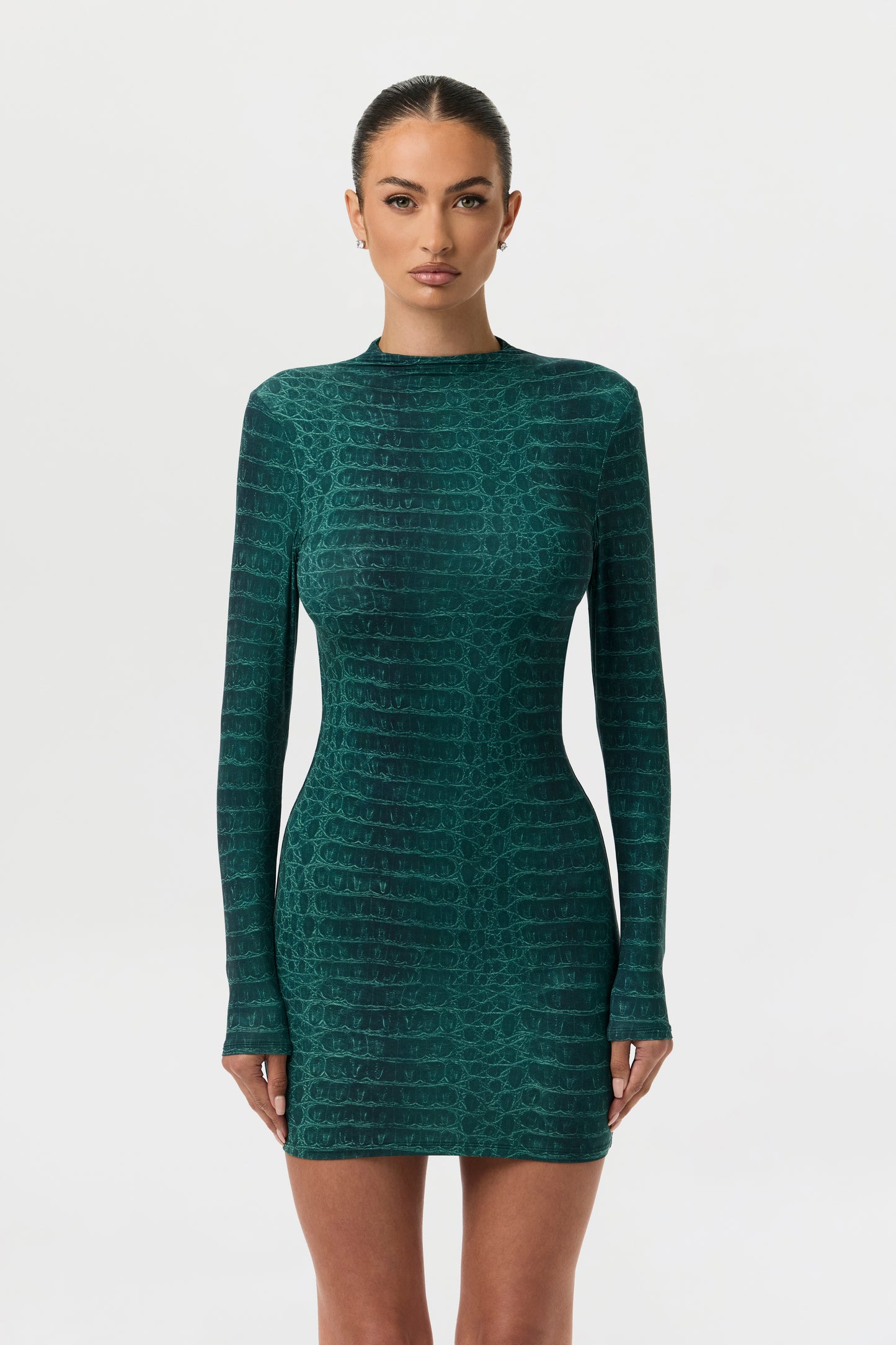 Naked Print Mini Dress