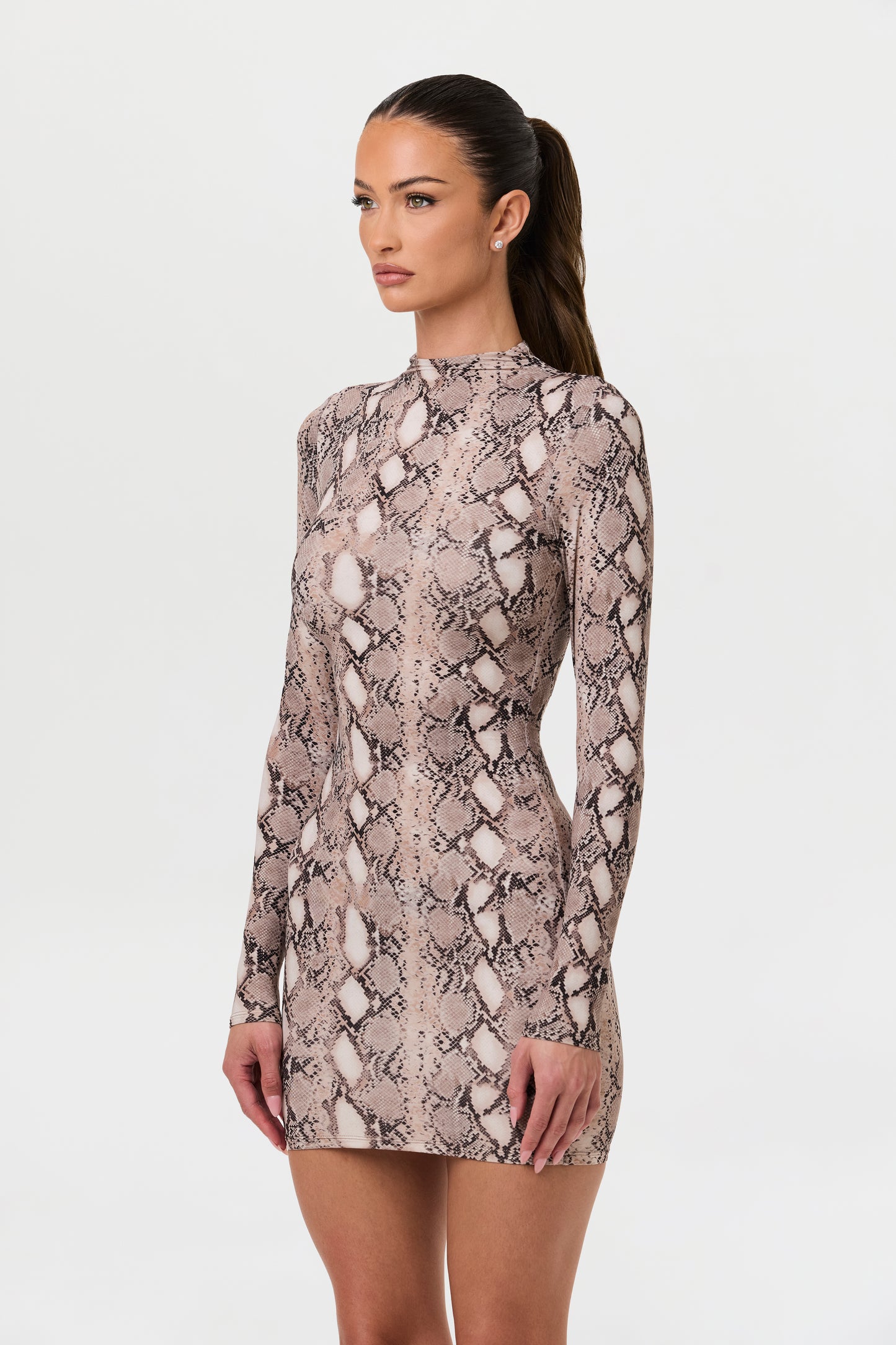 Naked Animal Print Mini Dress