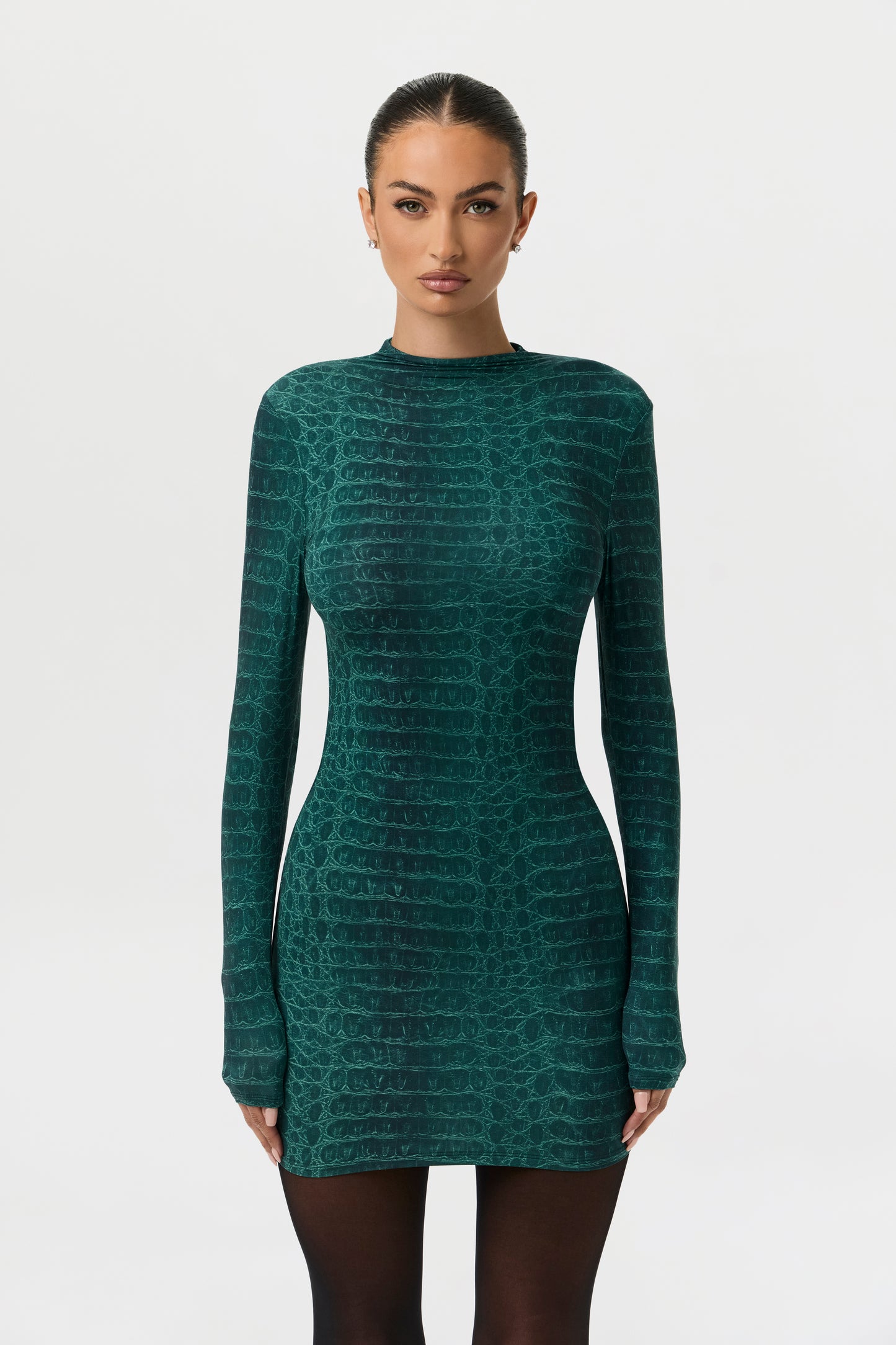 Naked Print Mini Dress