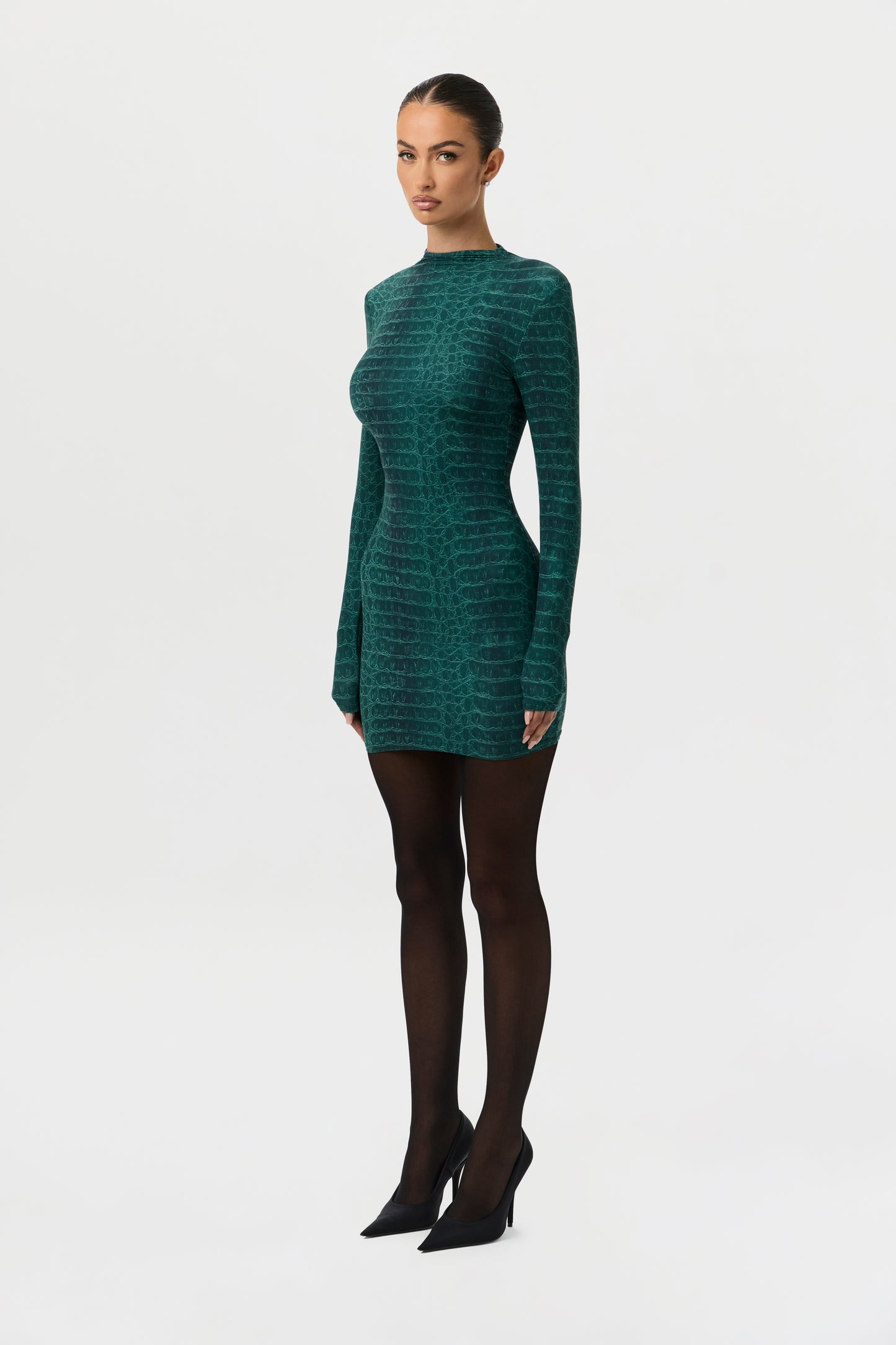 Naked Print Mini Dress