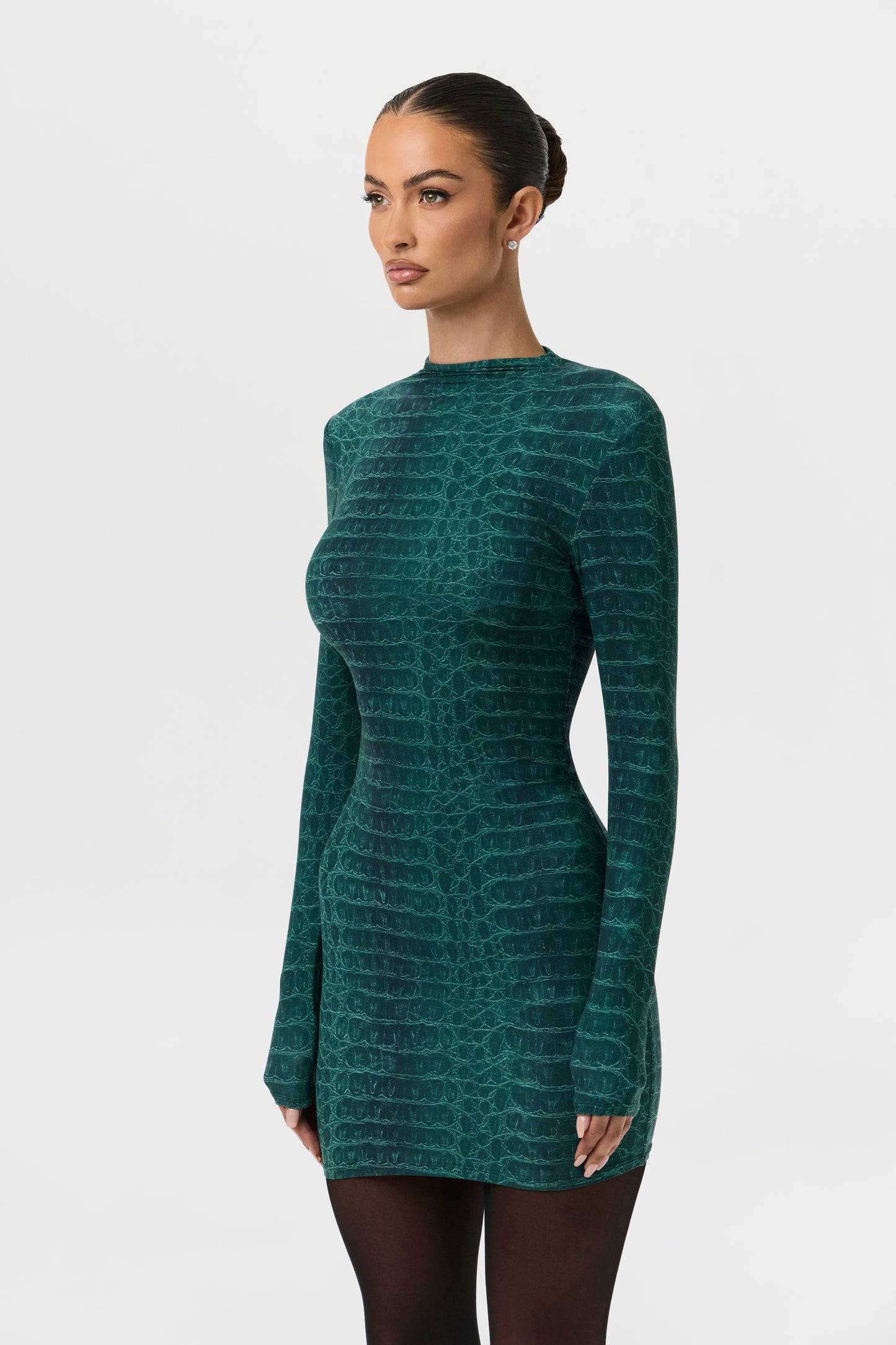 Naked Print Mini Dress