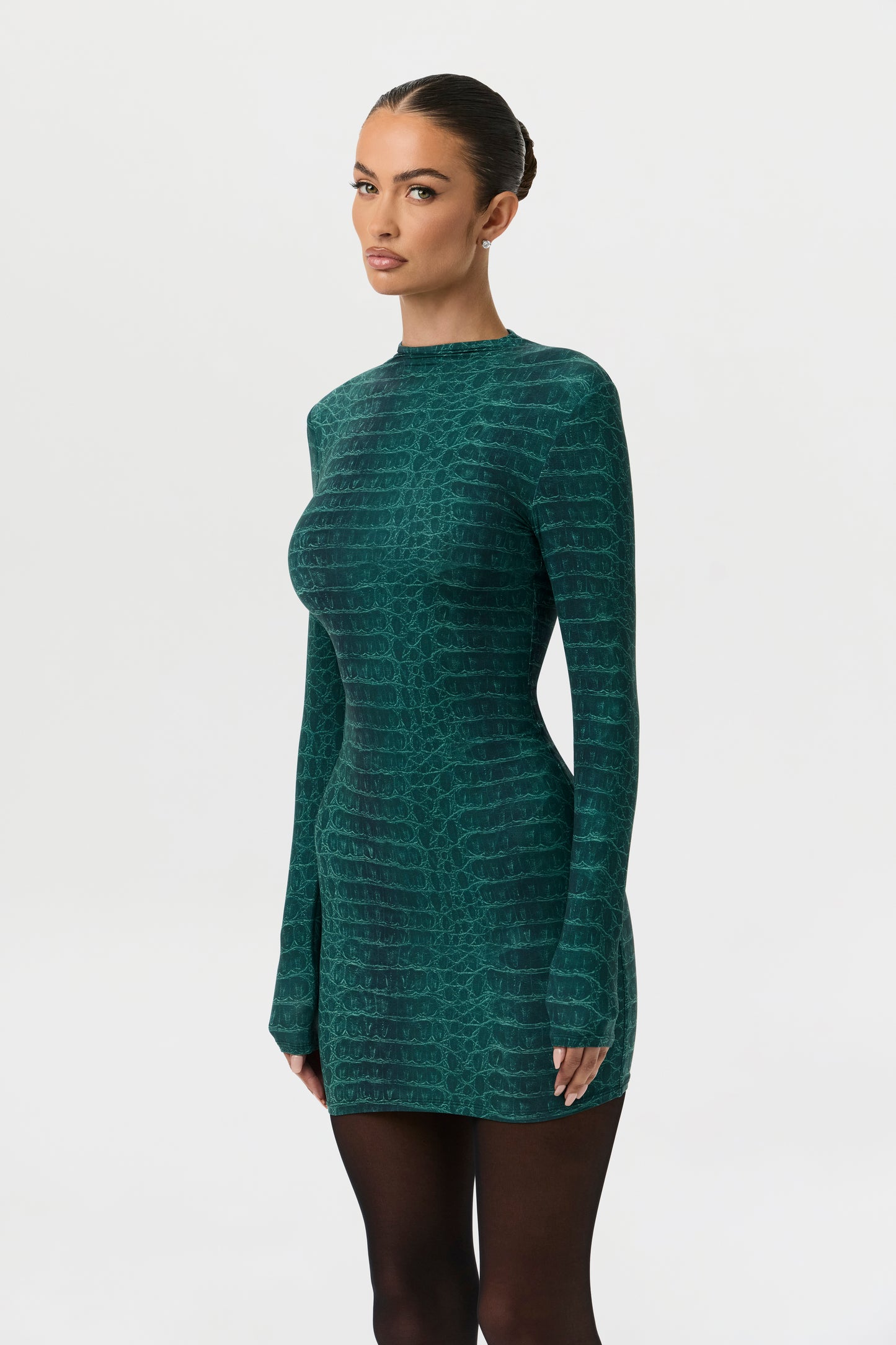 Naked Print Mini Dress