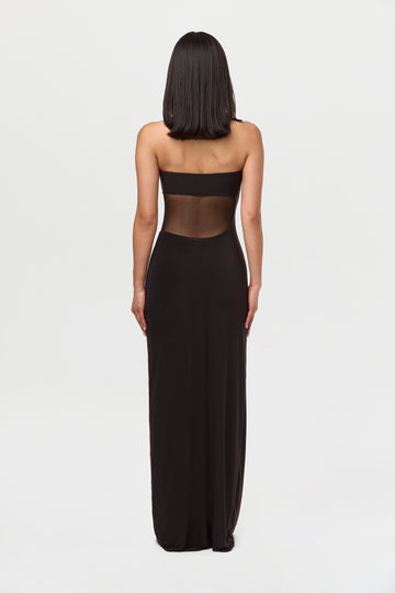 Hourglass Mesh Tube Maxi Dress