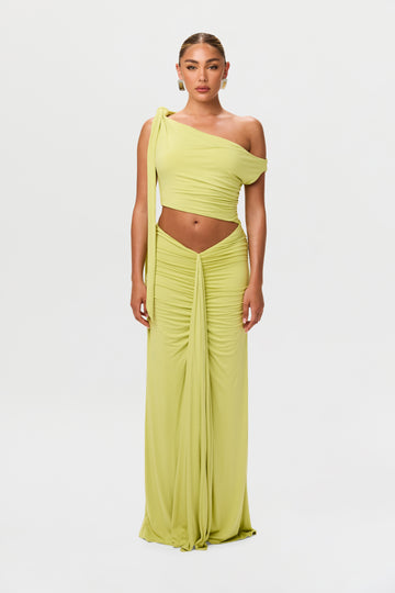 Hourglass Mesh Tube Maxi Dress