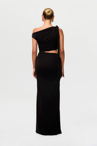 Smooth Off-Shoulder Asymmetric Dress