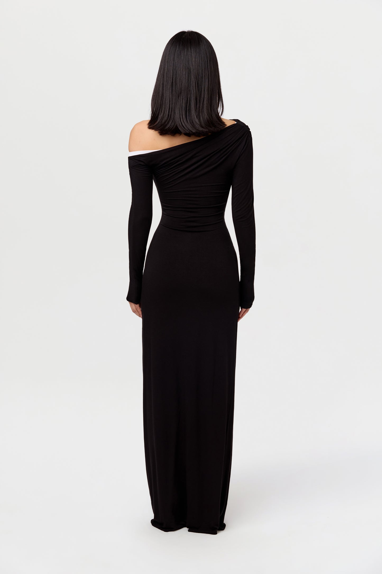 Smooth One-Shoulder Maxi Dress