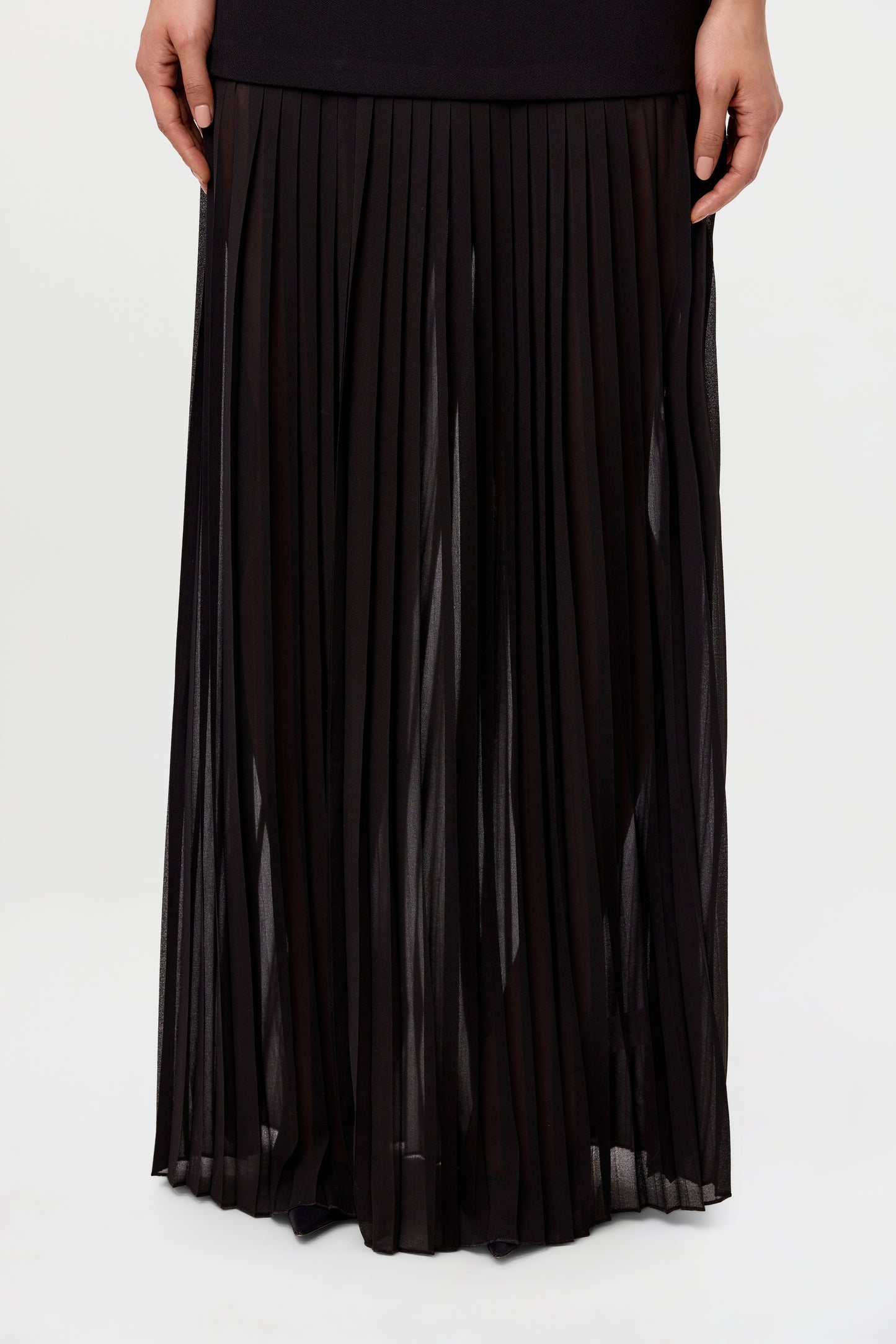 Pleated Sleeveless Maxi Dress