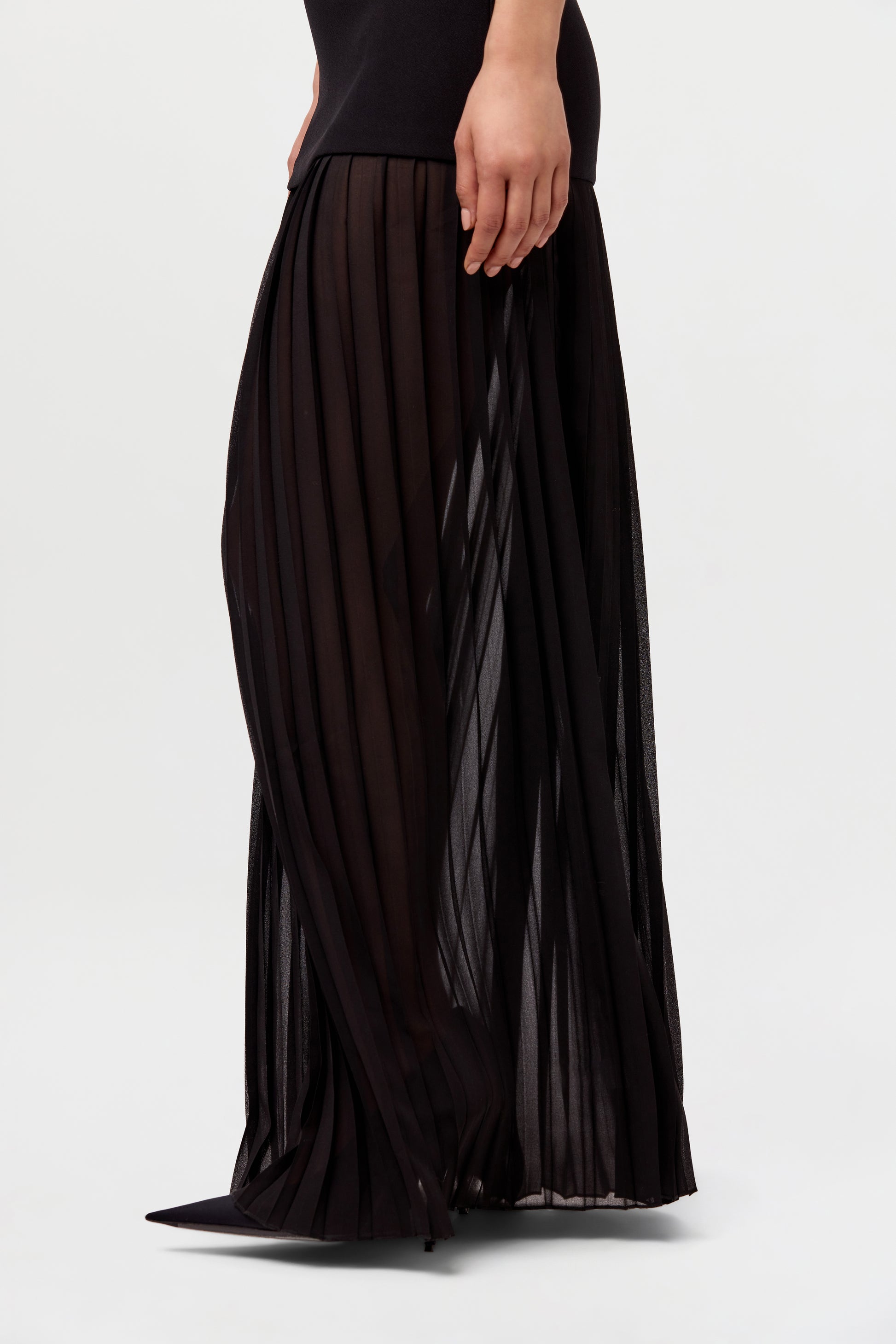 Pleated Sleeveless Maxi Dress Naked Wardrobe Pleated Sleeveless Maxi Dress Naked Wardrobe