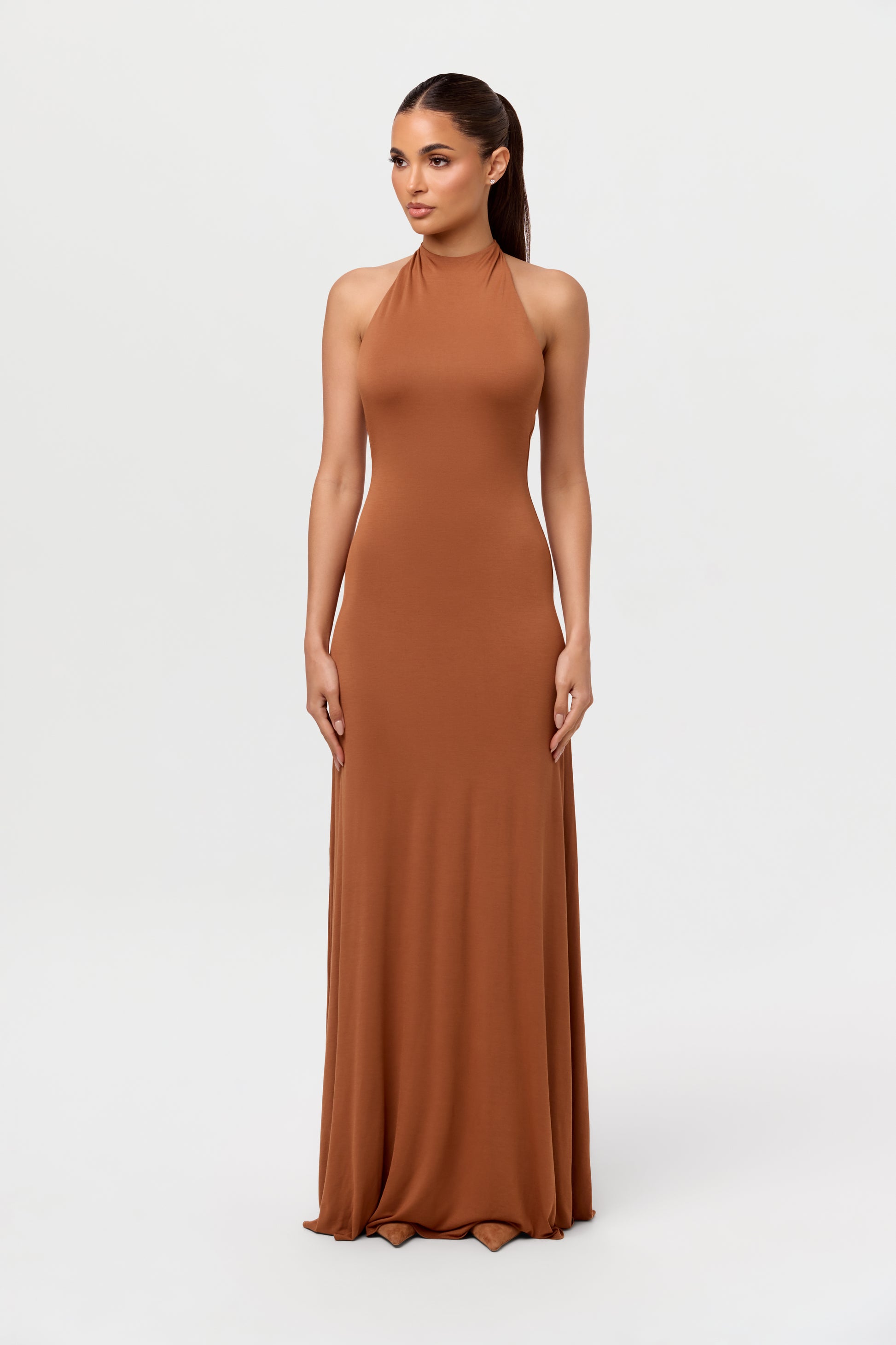 halter maxi dresses Modal Halter Maxi Dress – Naked Wardrobe