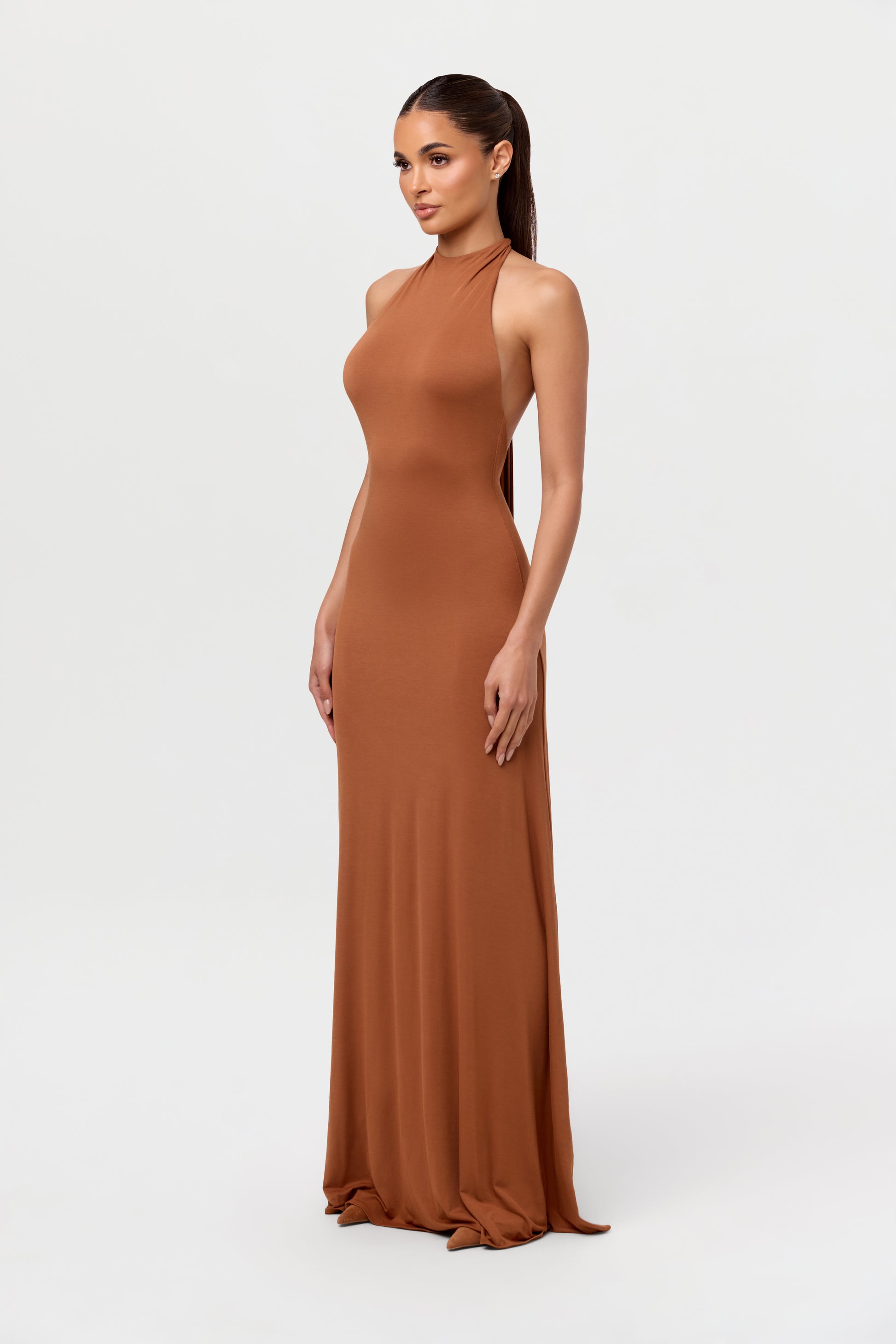 Modal Halter Maxi Dress Naked Wardrobe Modal Halter Maxi Dress Naked Wardrobe