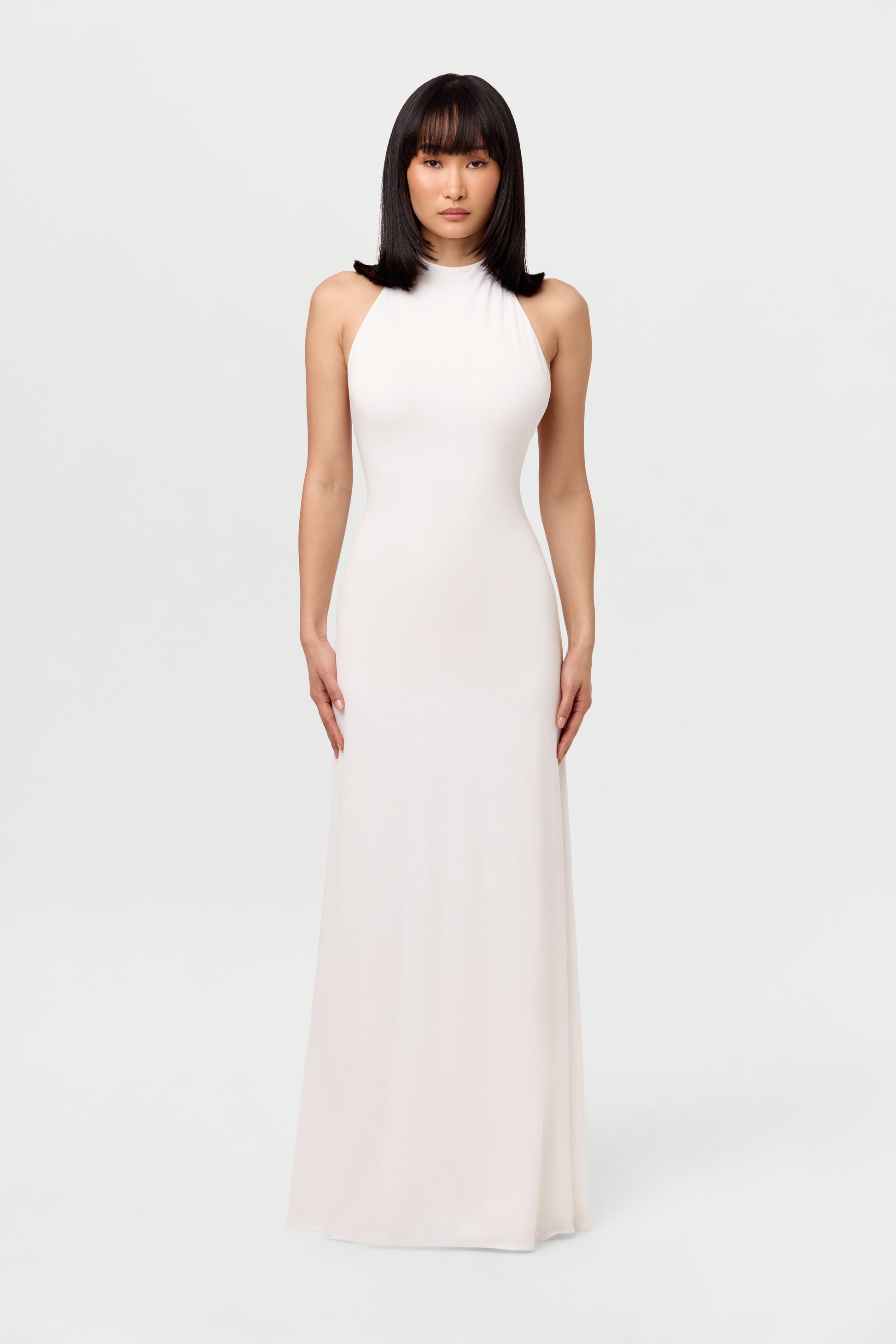 naked wardrobe halter dress Naked Halter Braid Maxi Dress, Dark Chocolate / S