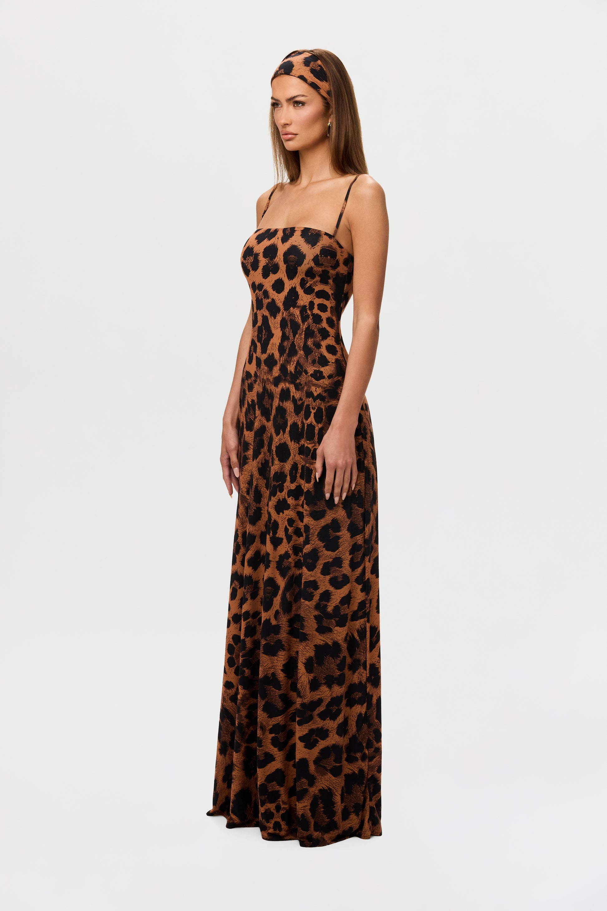 Naked Print A-Line Maxi Dress