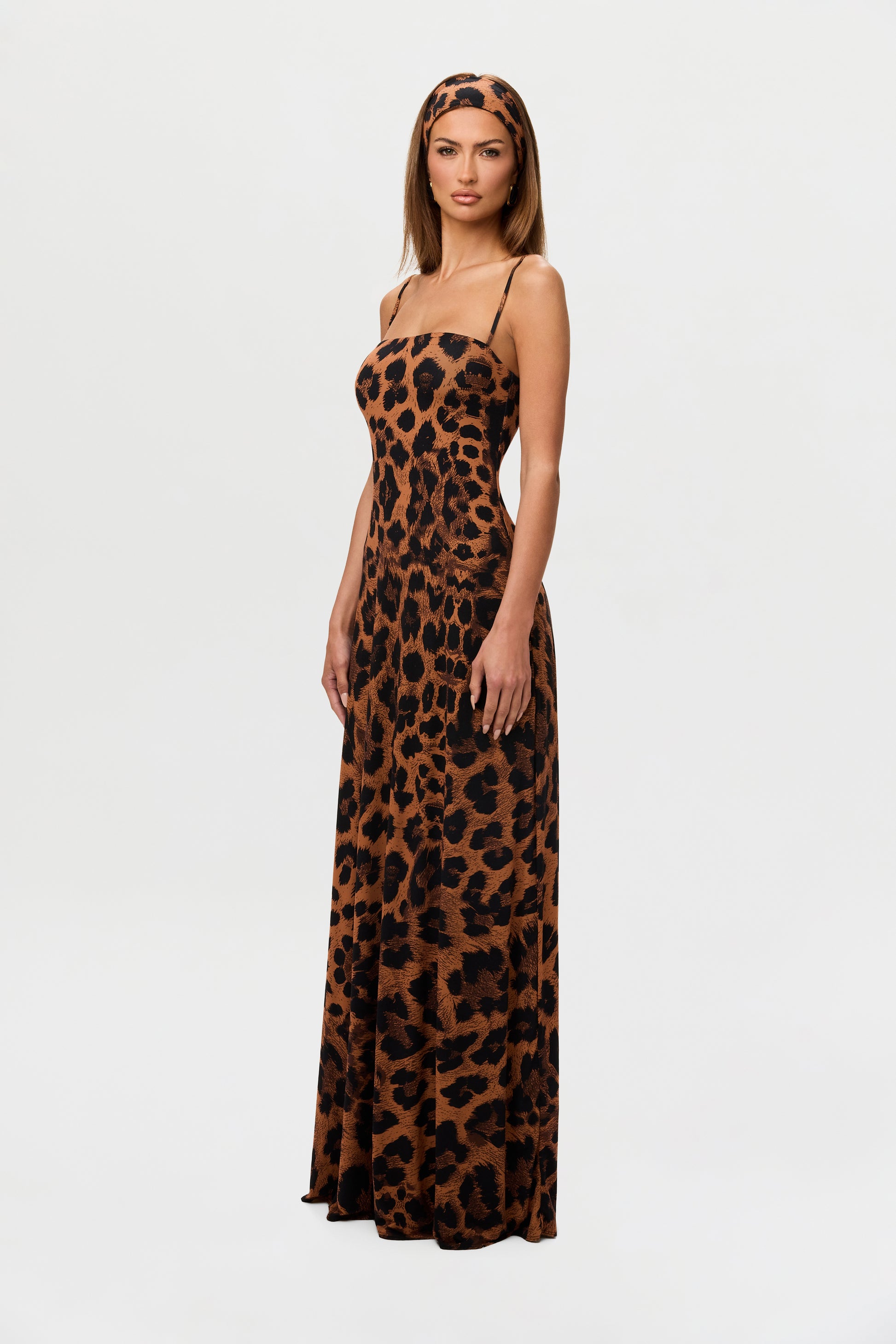 Naked Print A-Line Maxi Dress