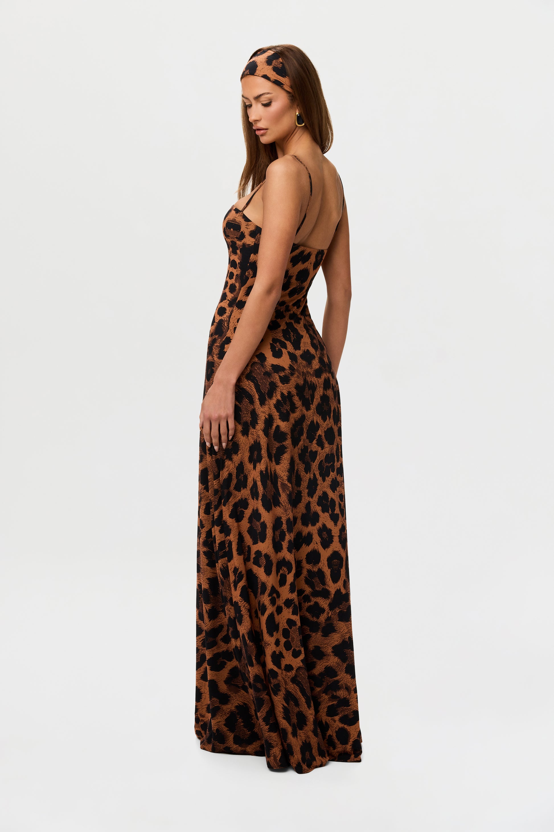 Naked Print A-Line Maxi Dress