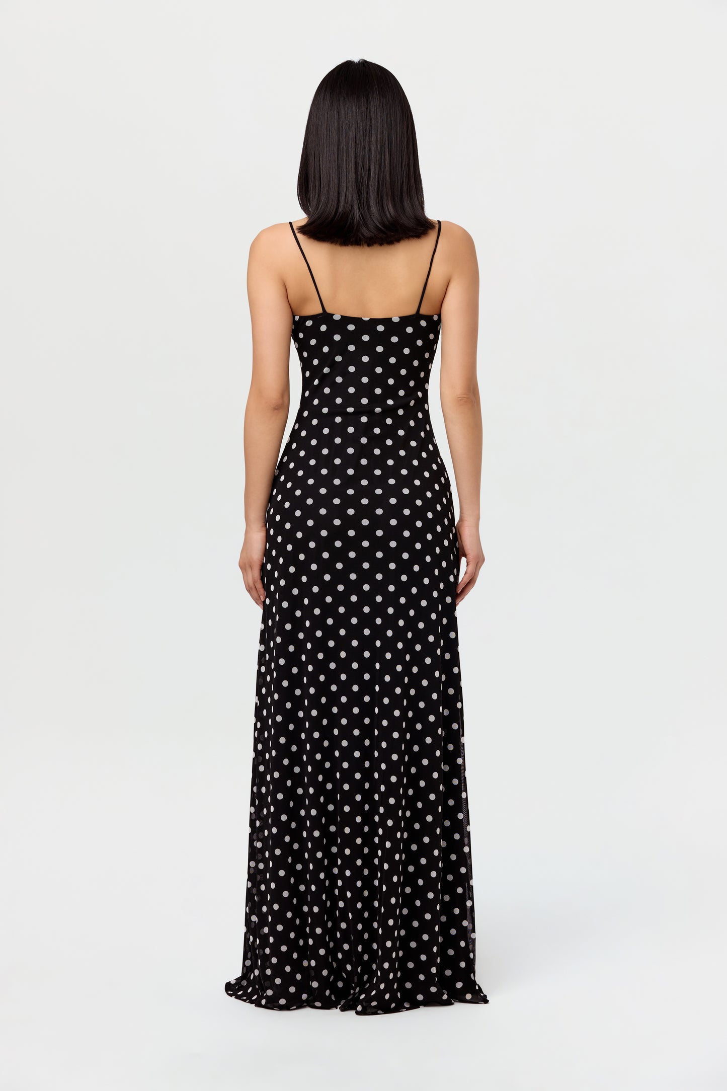 Polka Dot A-Line Maxi Dress