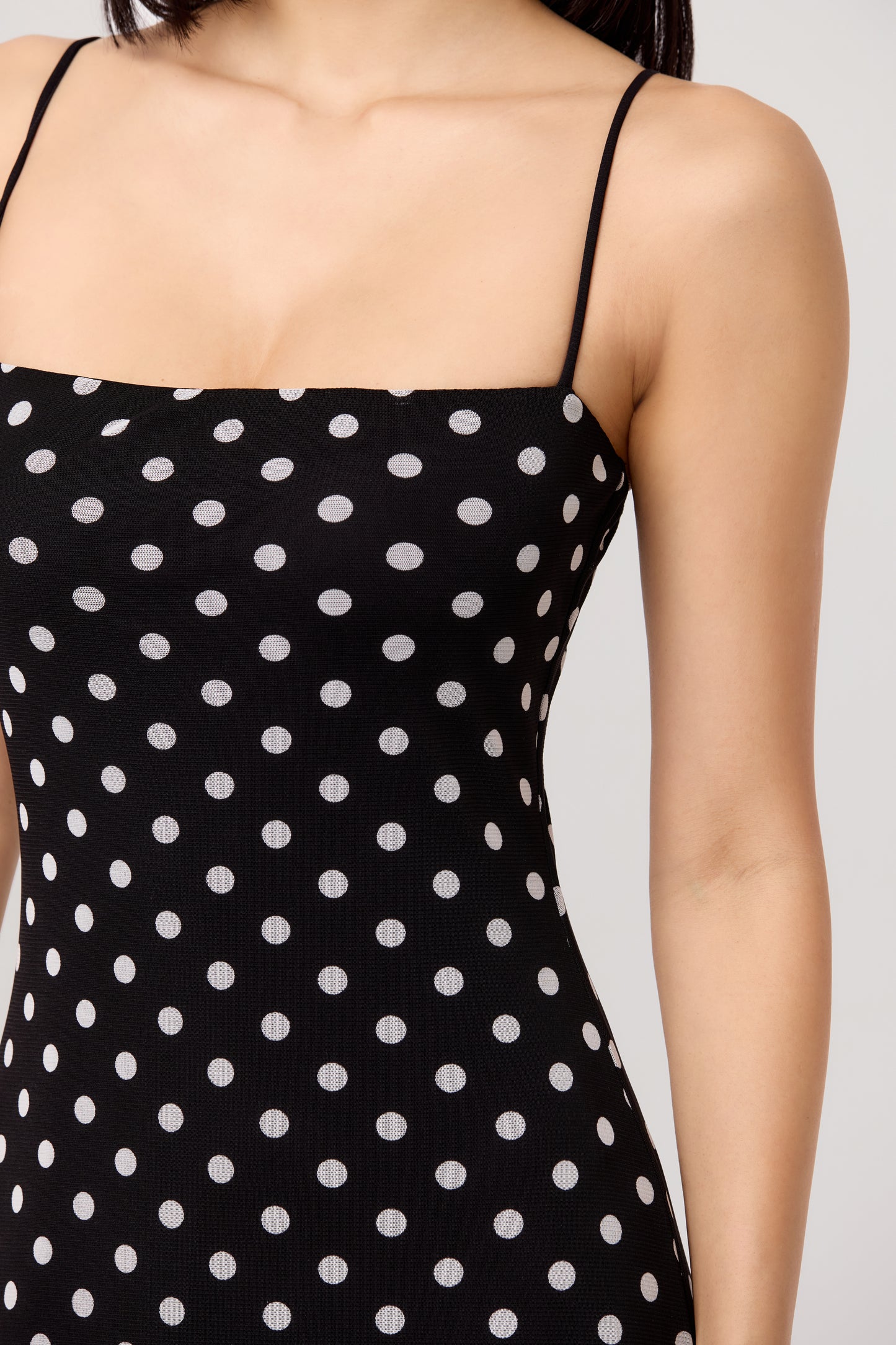 Polka Dot A-Line Maxi Dress