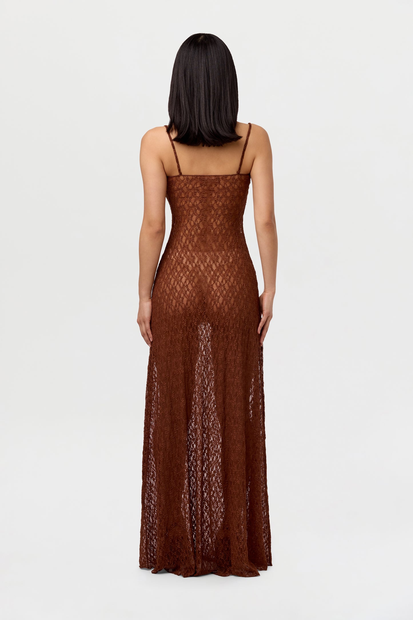 Stretch Lace Tank Maxi Dress