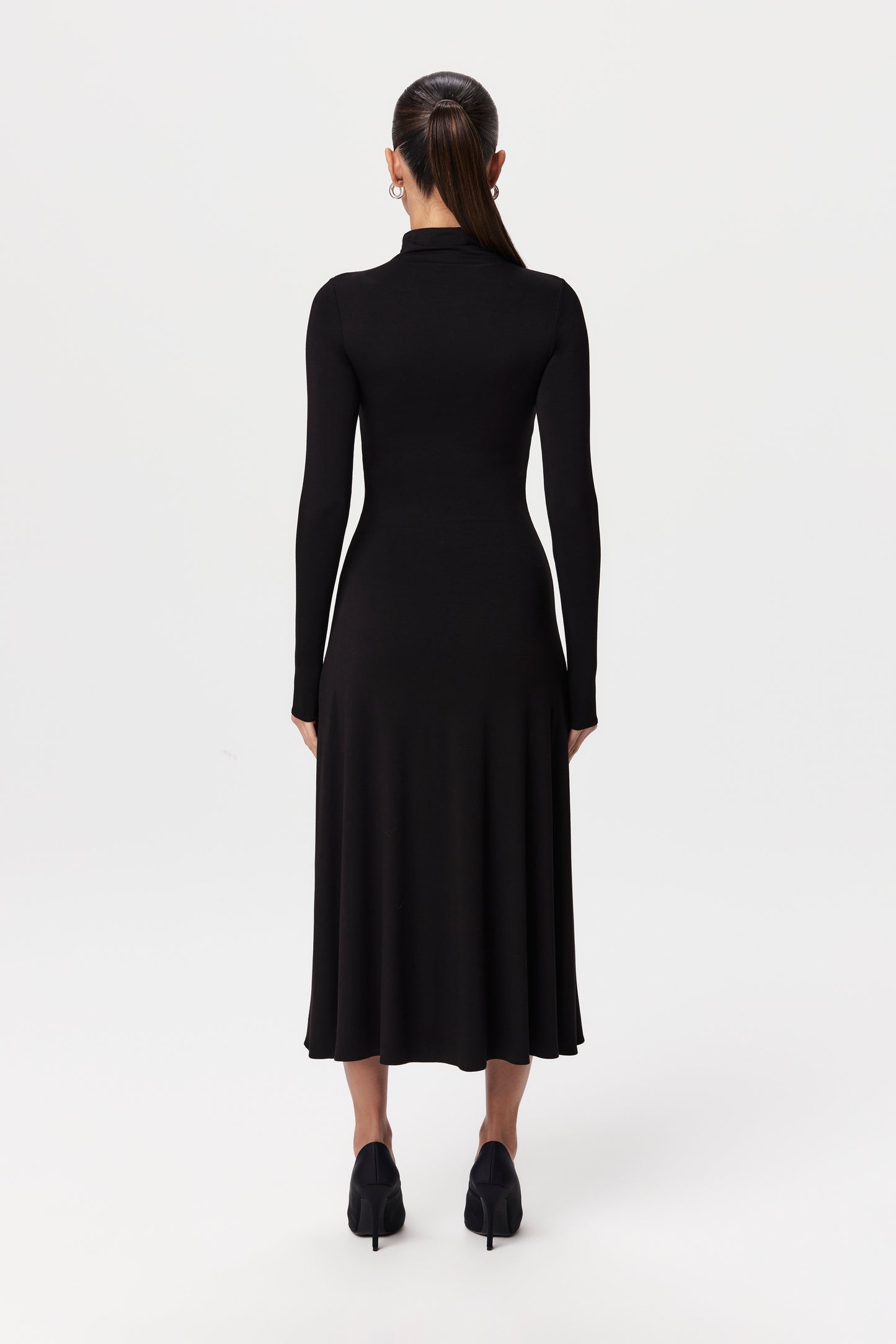 Smooth A-Line Midi Dress