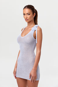 Crochet Floral Mini Dress