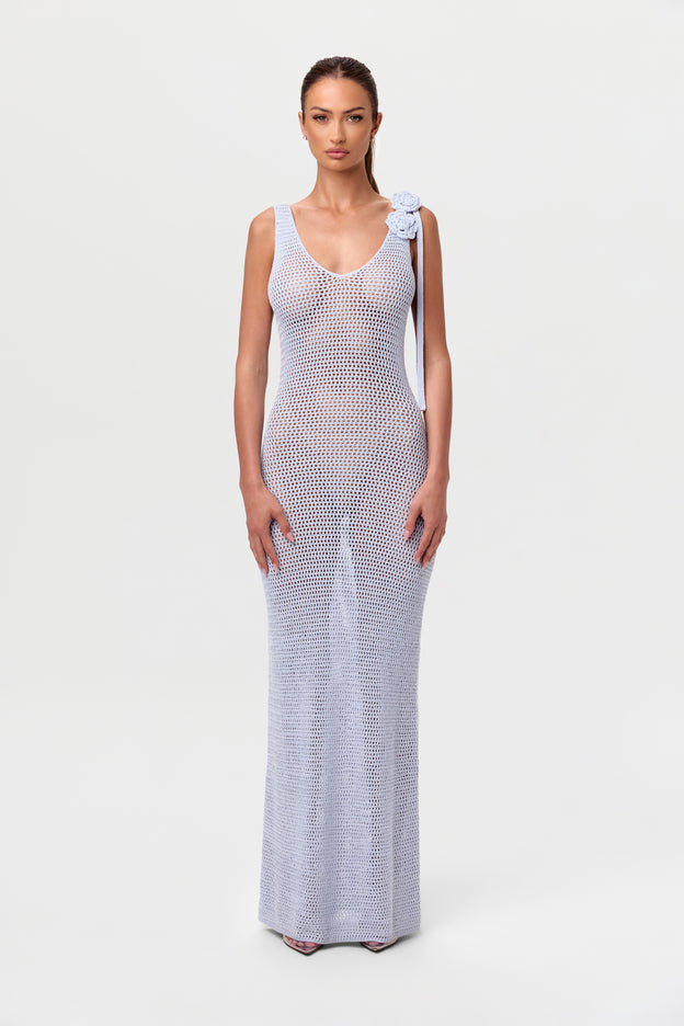 Crochet Floral Maxi Dress