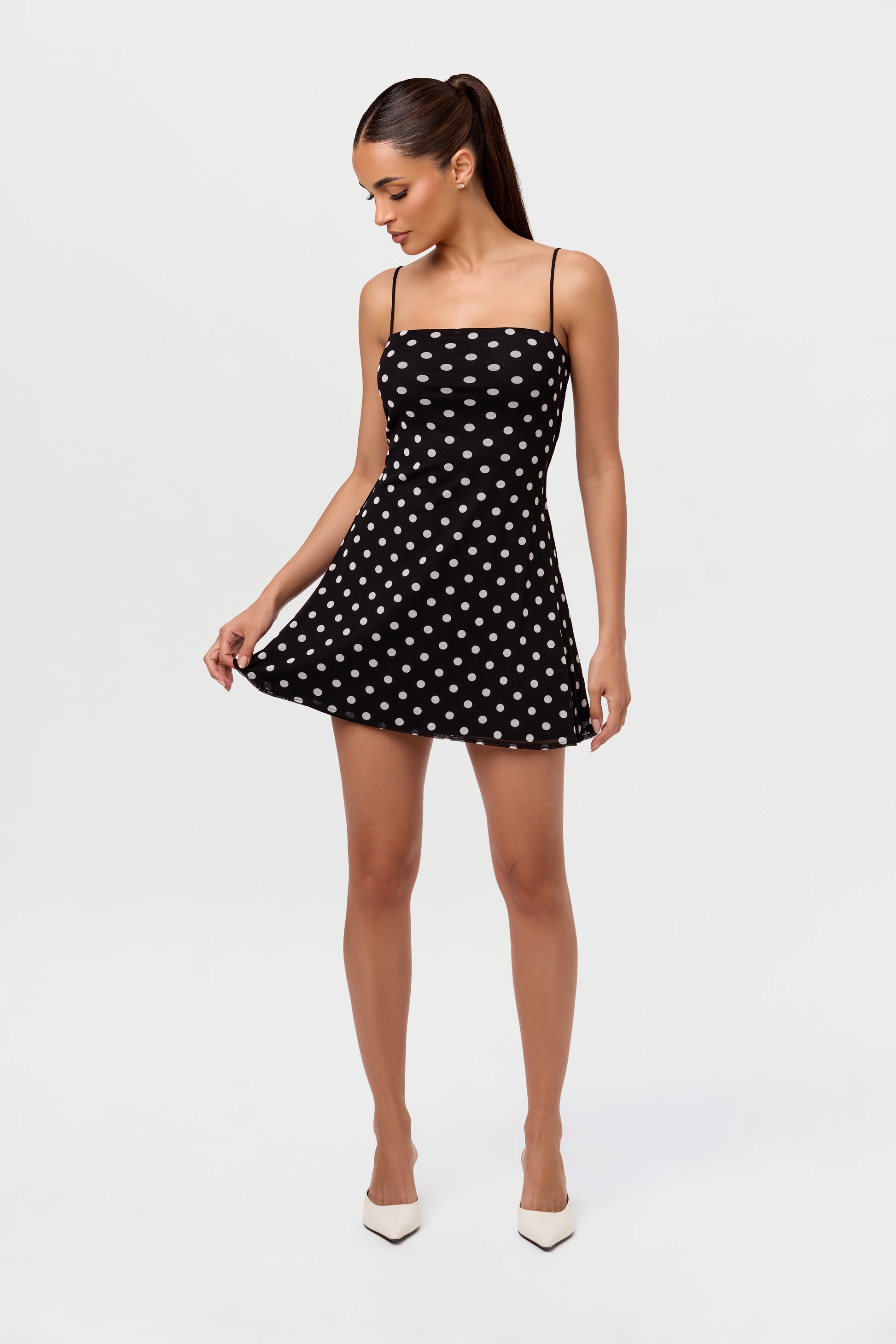 Polka Dot A-Line Mini Dress Polka Dot A-Line Mini Dress