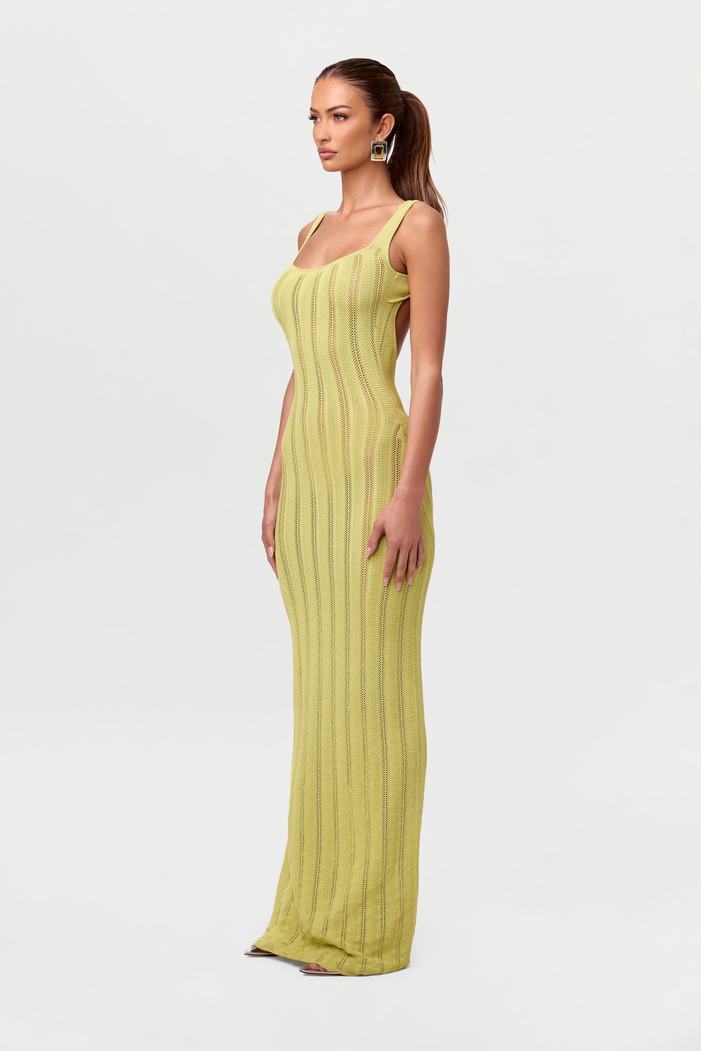 Knit Open Back Maxi Dress