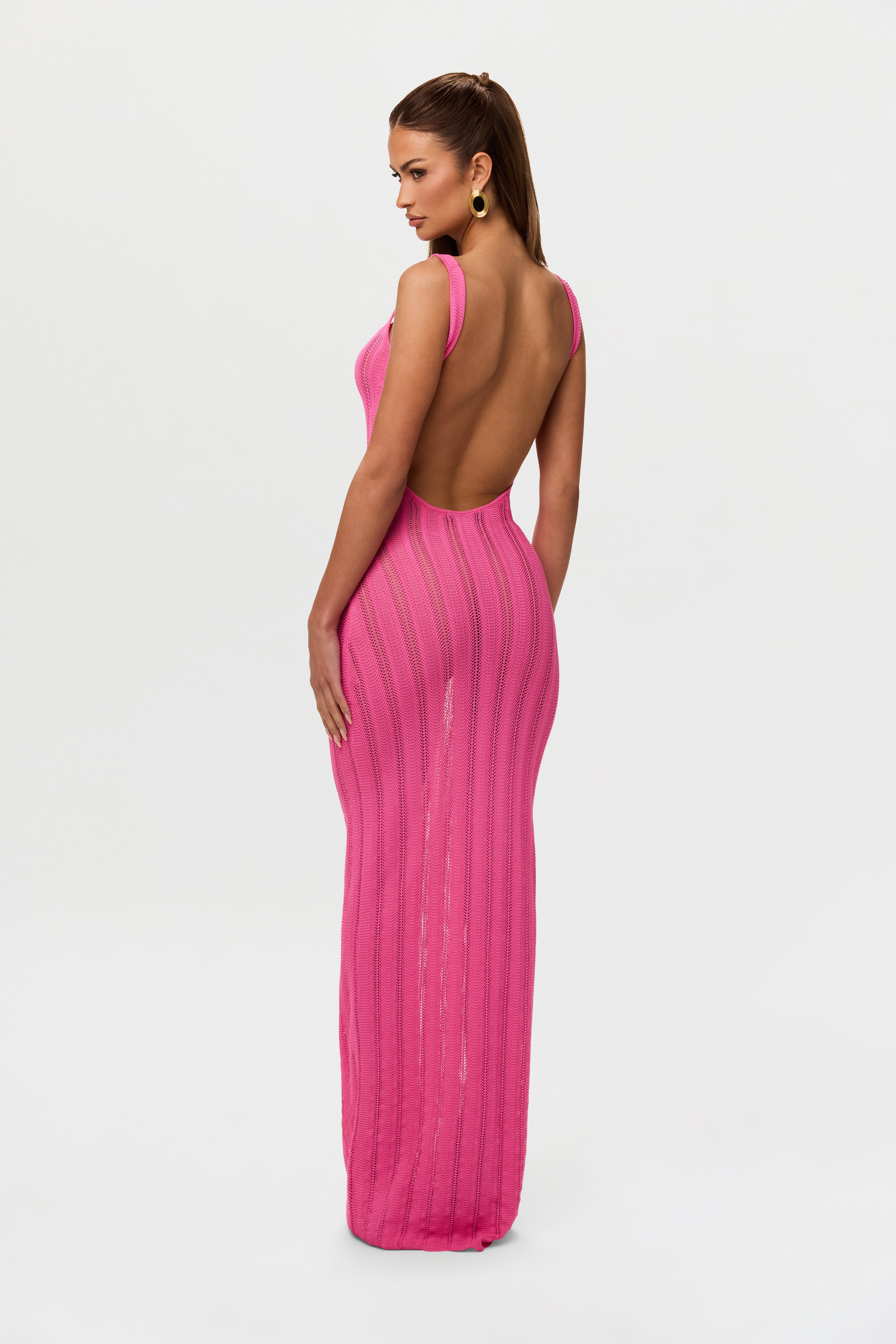 Knit Open Back Maxi Dress
