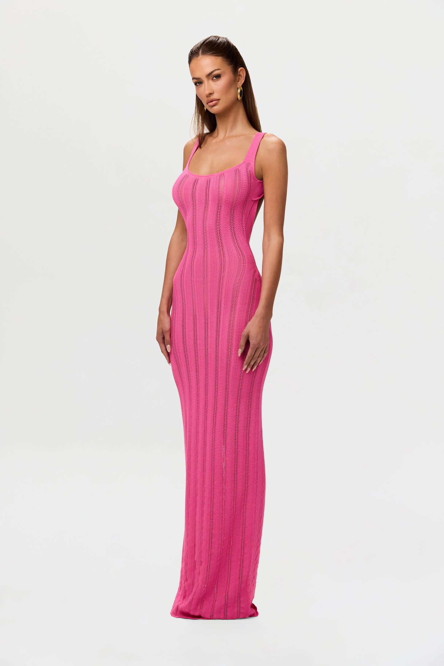Knit Open Back Maxi Dress