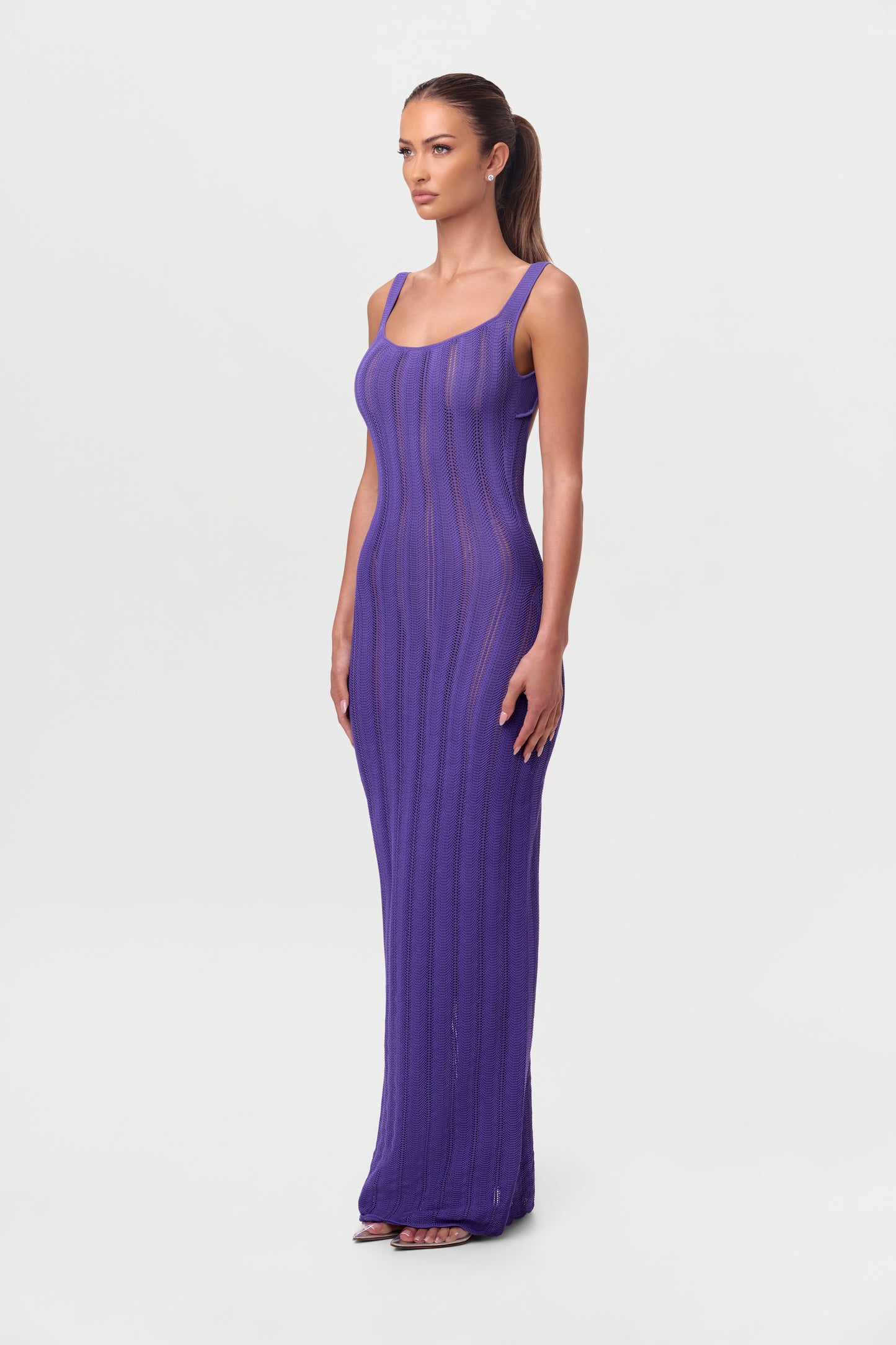 Knit Open Back Maxi Dress