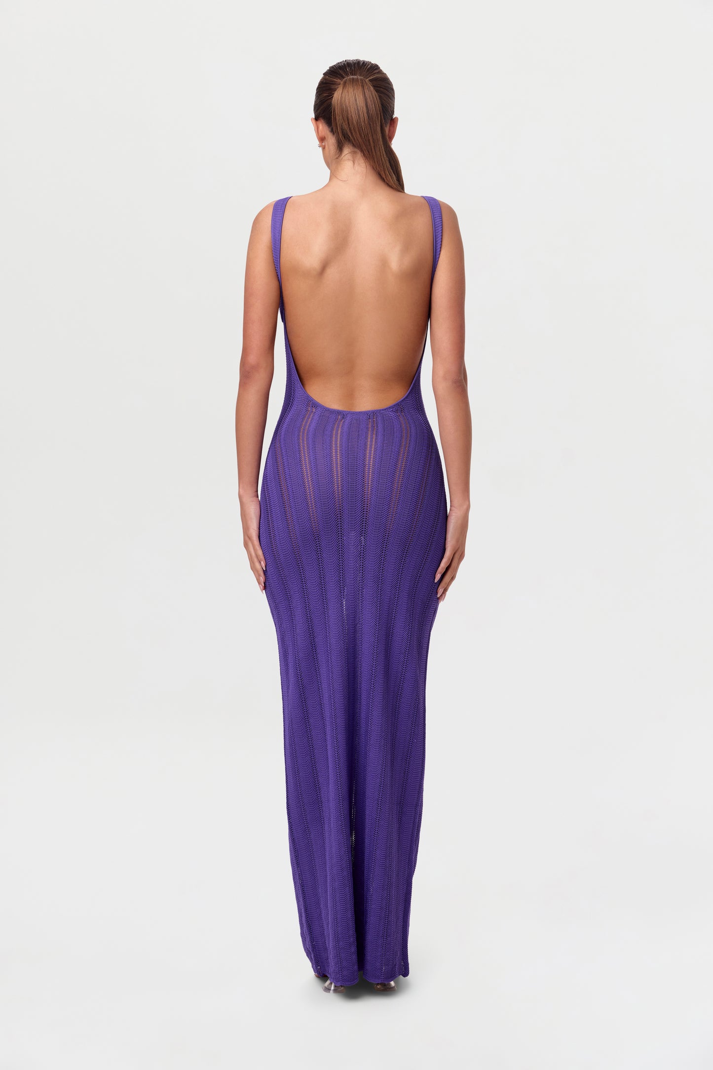 Knit Open Back Maxi Dress