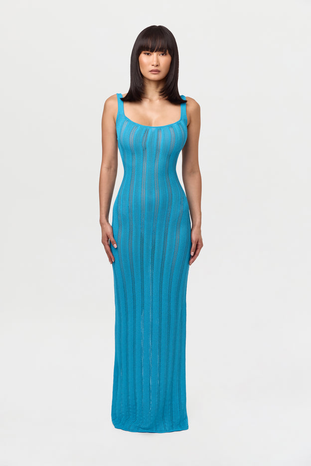 Knit Open Back Maxi Dress