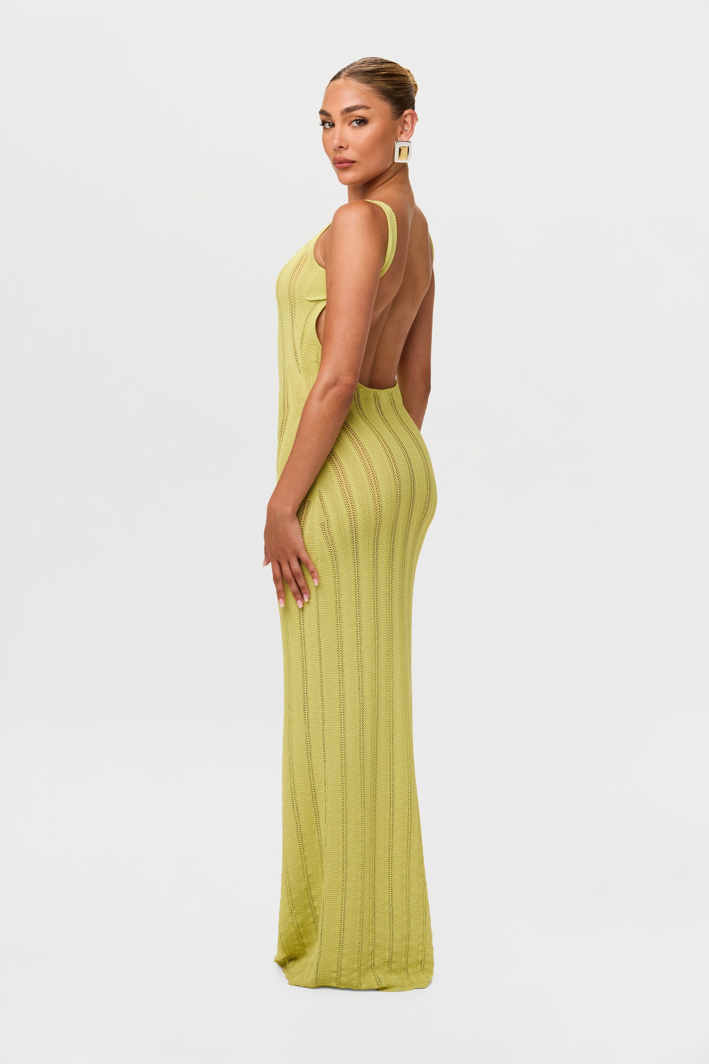 Knit Open Back Maxi Dress