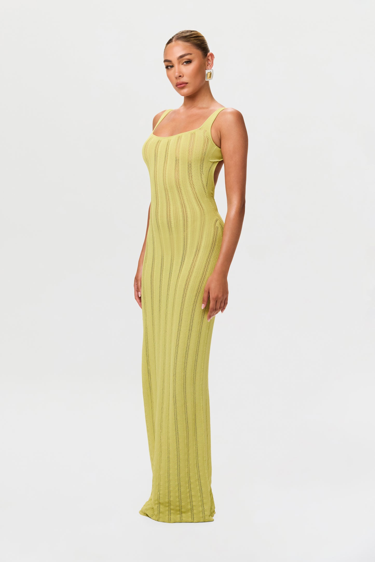 Knit Open Back Maxi Dress