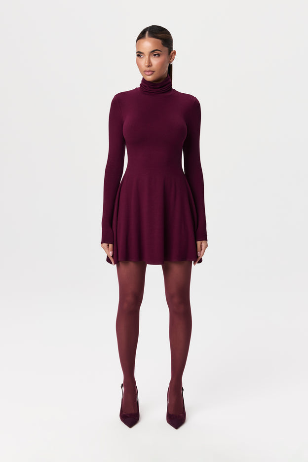 NW Turtleneck A-Line Mini Dress