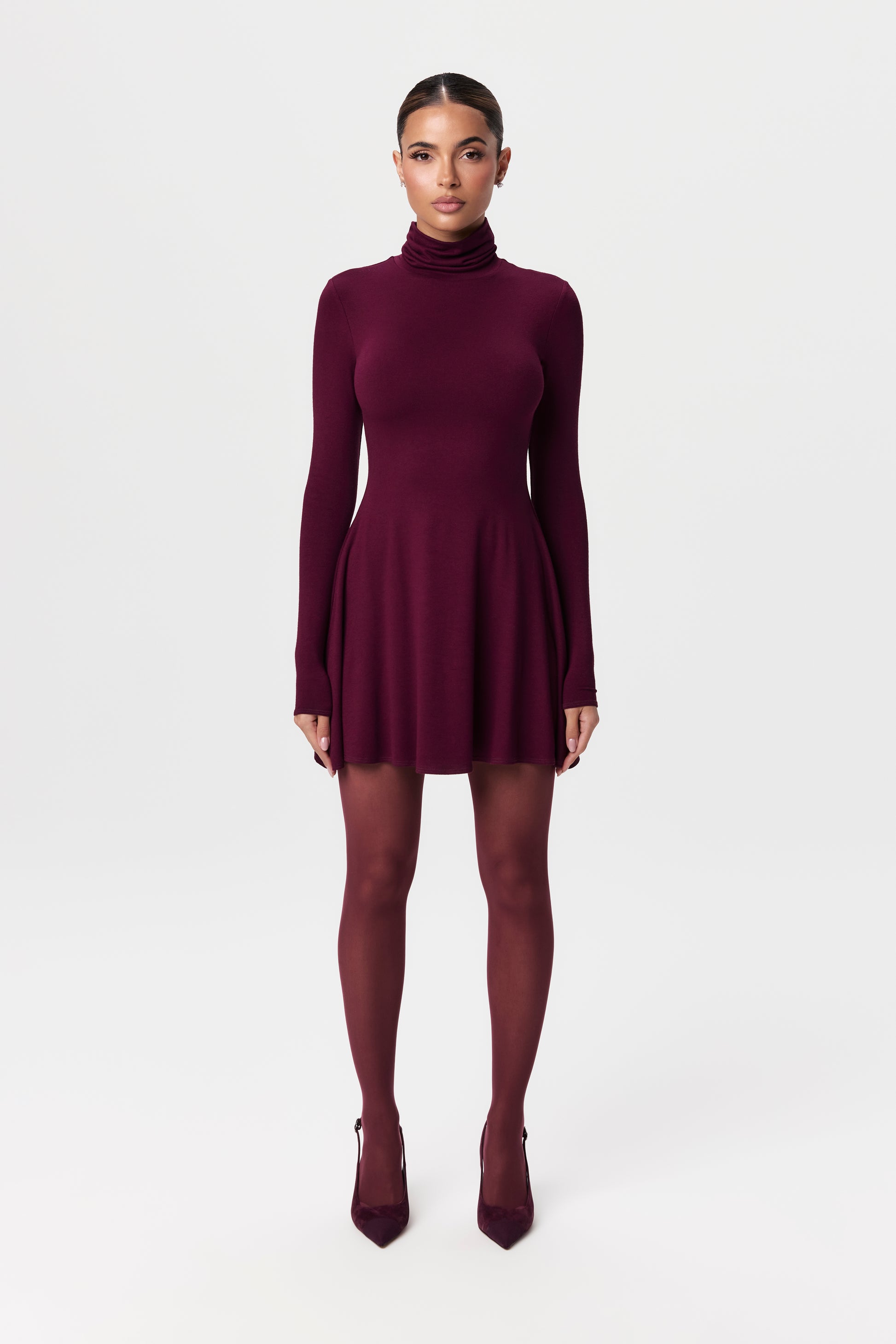 NW Turtleneck A-Line Mini Dress – Naked Wardrobe