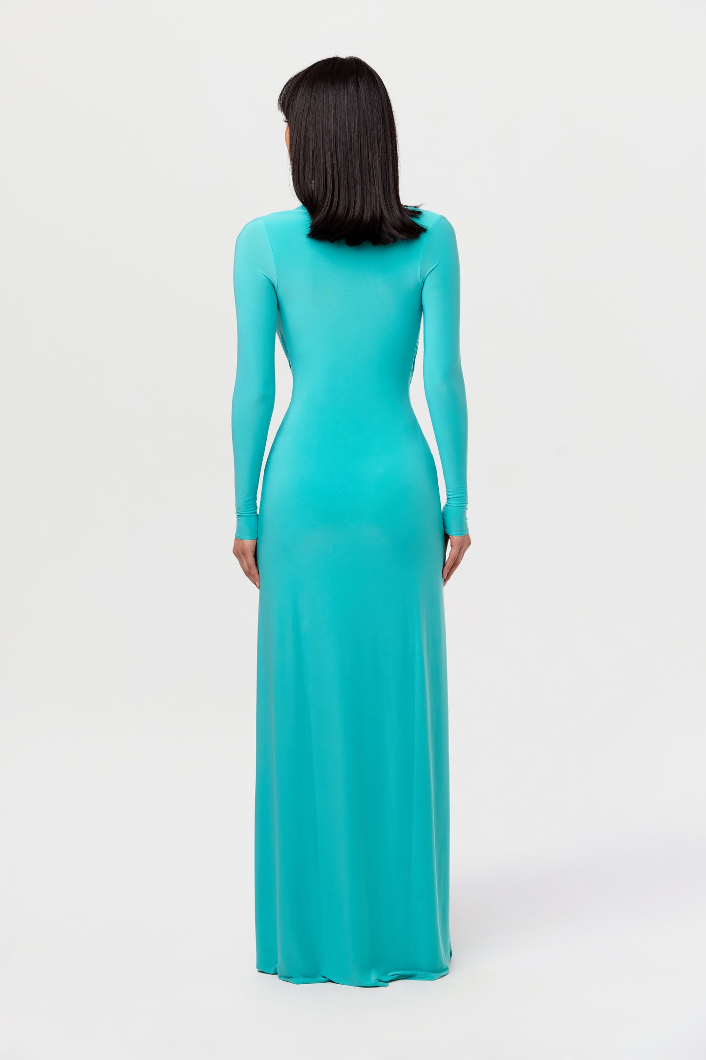 Hourglass Plunge Draped Tie Dress