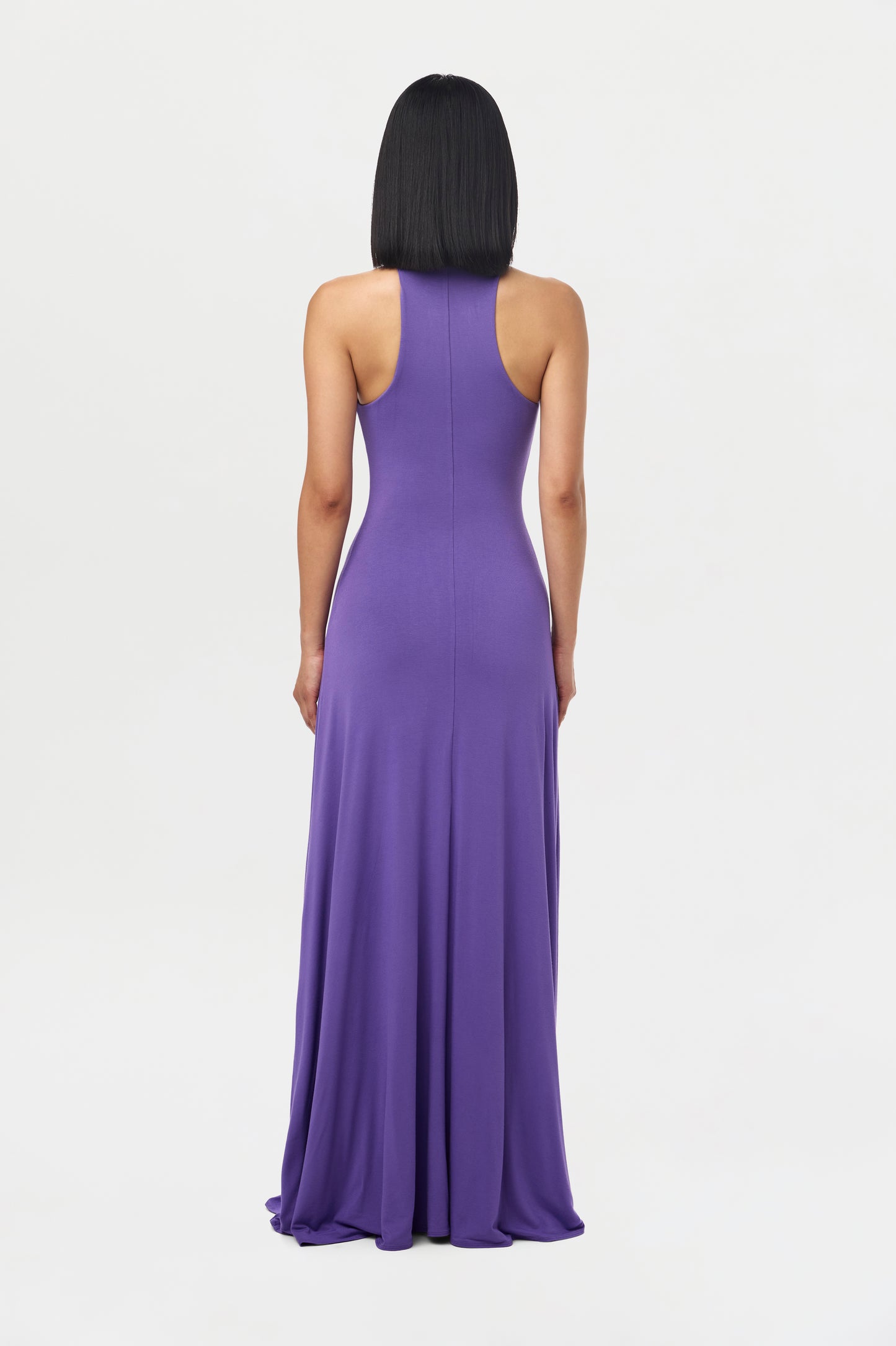 Smooth Racerback Flare Maxi Dress