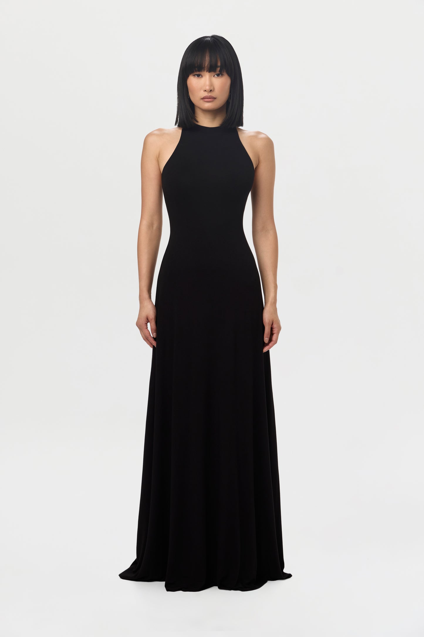Smooth Racerback Flare Maxi Dress
