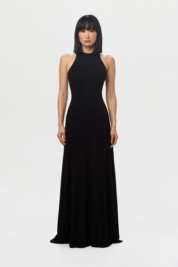 Smooth Racerback Flare Maxi Dress