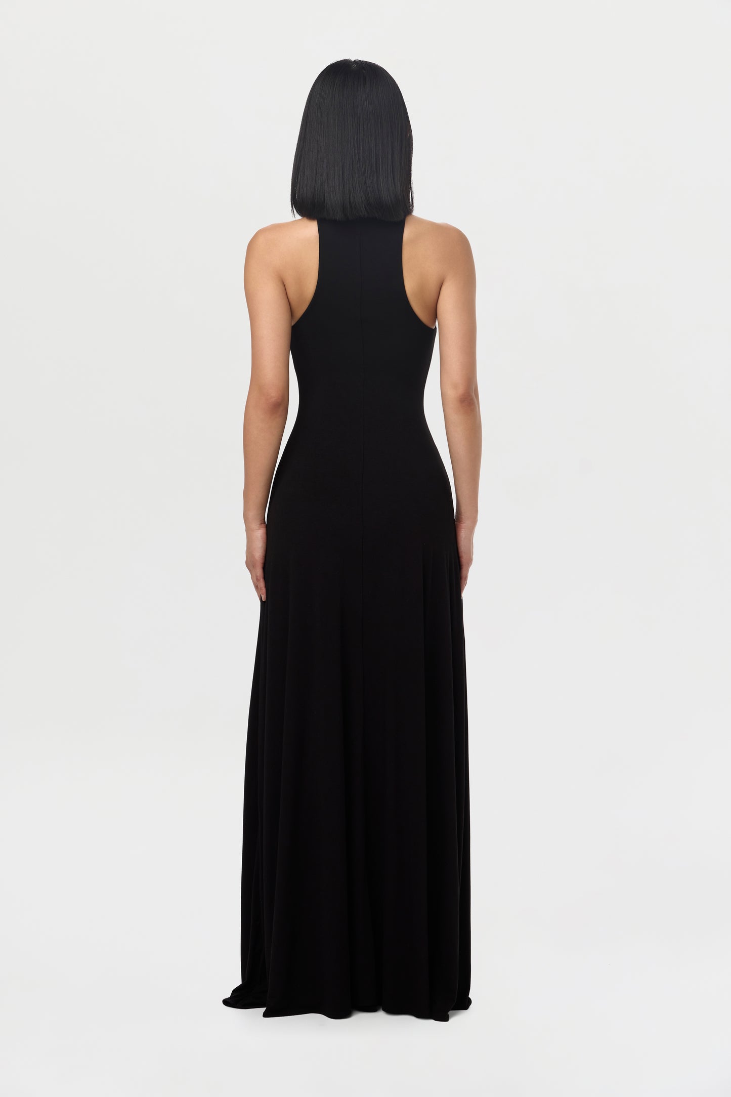 Smooth Racerback Flare Maxi Dress