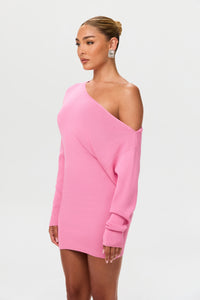 Knit Off-Shoulder Mini Dress
