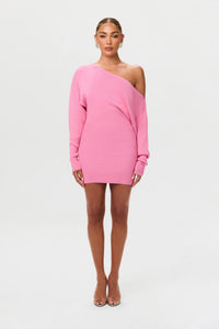 Knit Off-Shoulder Mini Dress