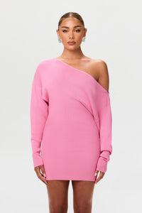 Knit Off-Shoulder Mini Dress