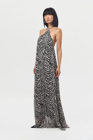 Chiffon Halter Maxi Dress